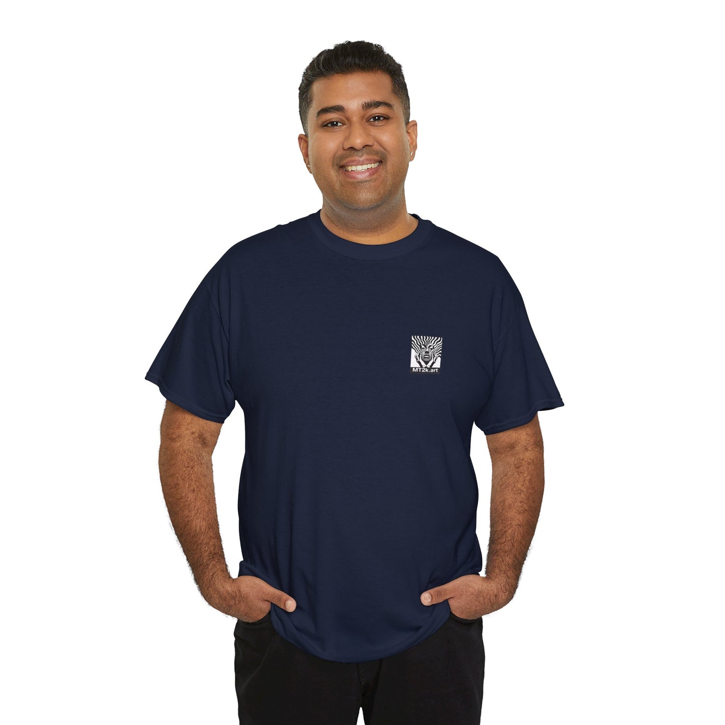 Notre Dame 01B - Unisex Heavy Cotton Tee - Image on the Back
