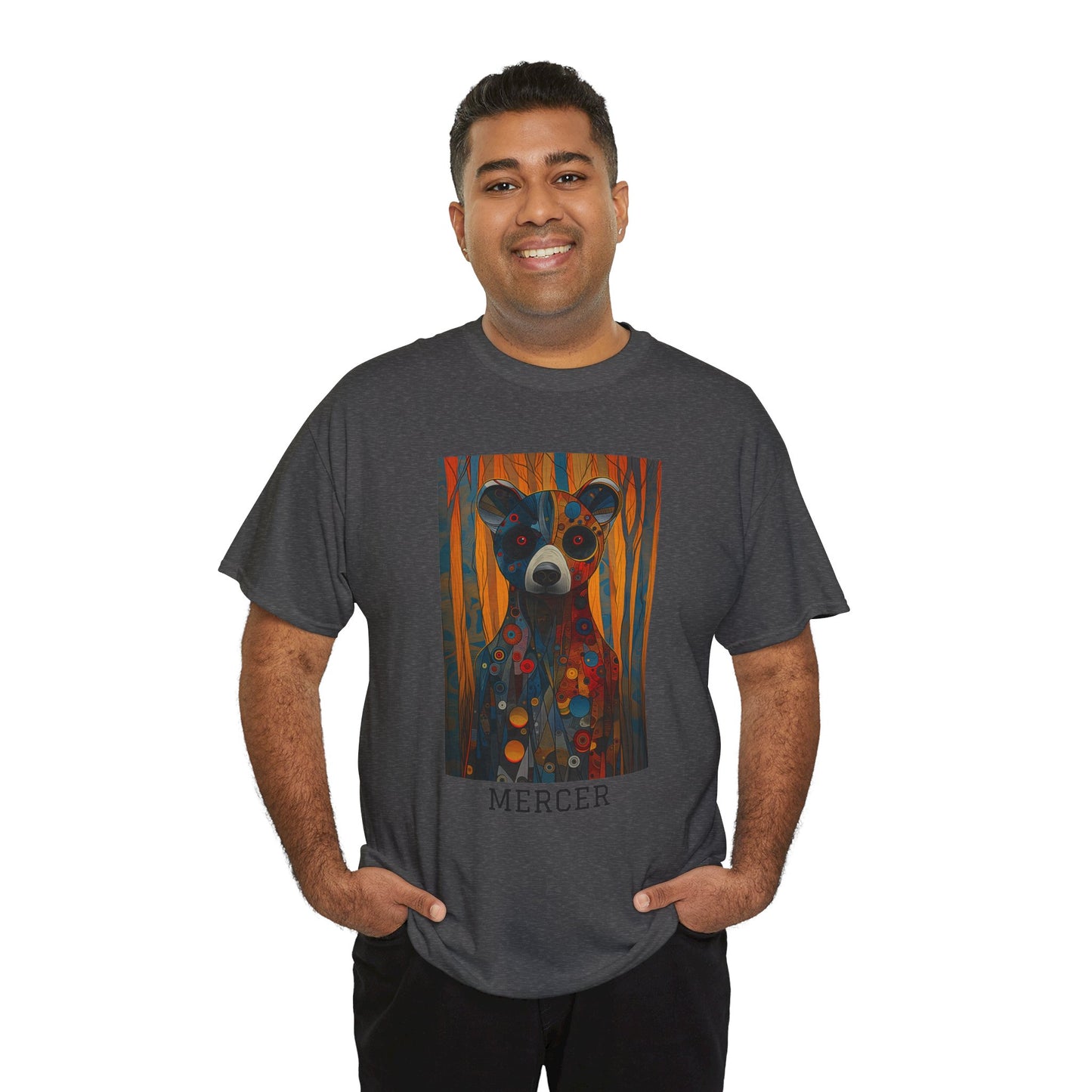 Mercer 01F - Unisex Heavy Cotton Tee - Image on the Front