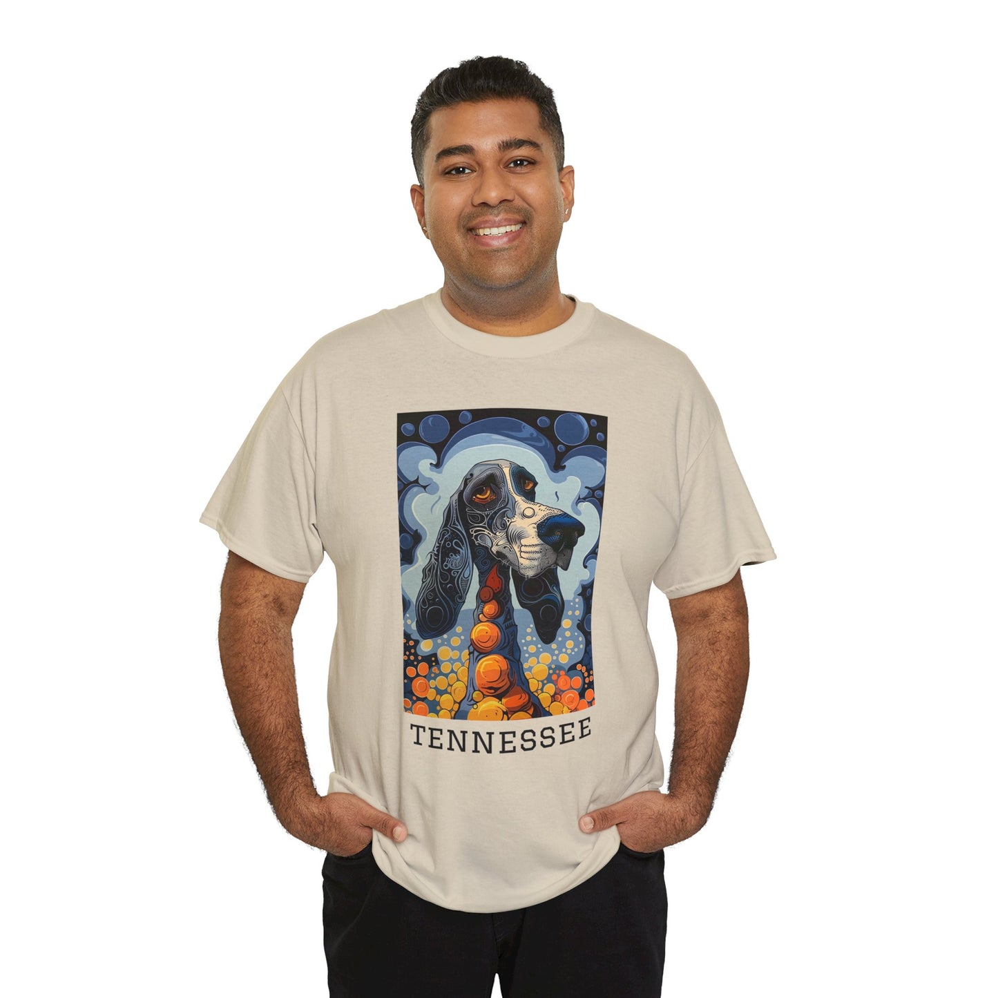 Tennessee 01F - Unisex Heavy Cotton Tee - Image on the Front