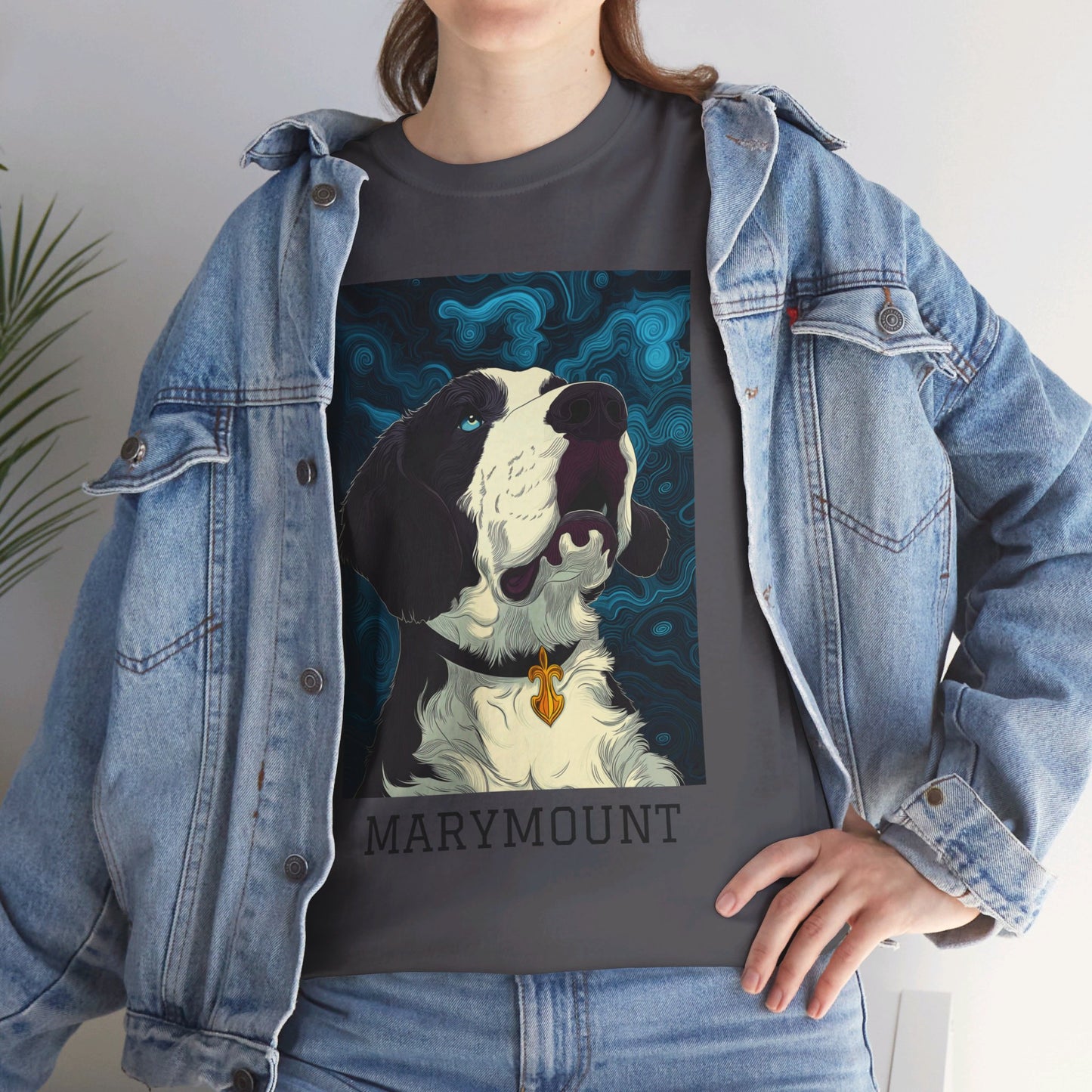 Marymount 01F - Unisex Heavy Cotton Tee - Image on the Front