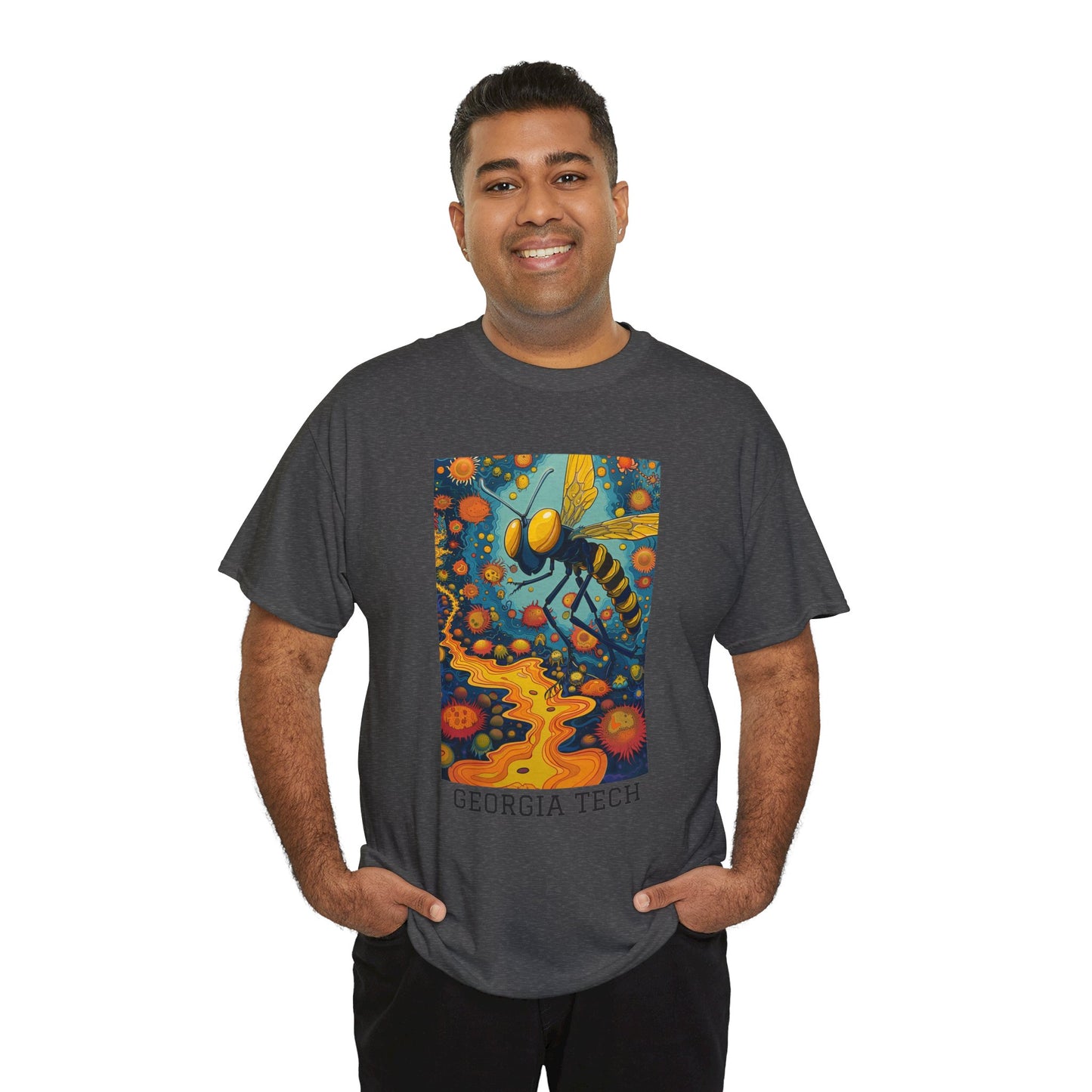 Georgia Tech 03F - Unisex Heavy Cotton Tee - Image on the Front