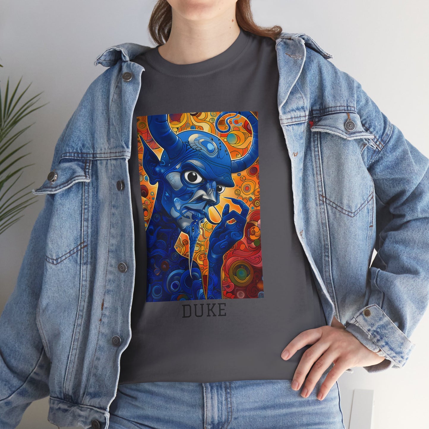 Duke 01F - Unisex Heavy Cotton Tee - Image on the Front