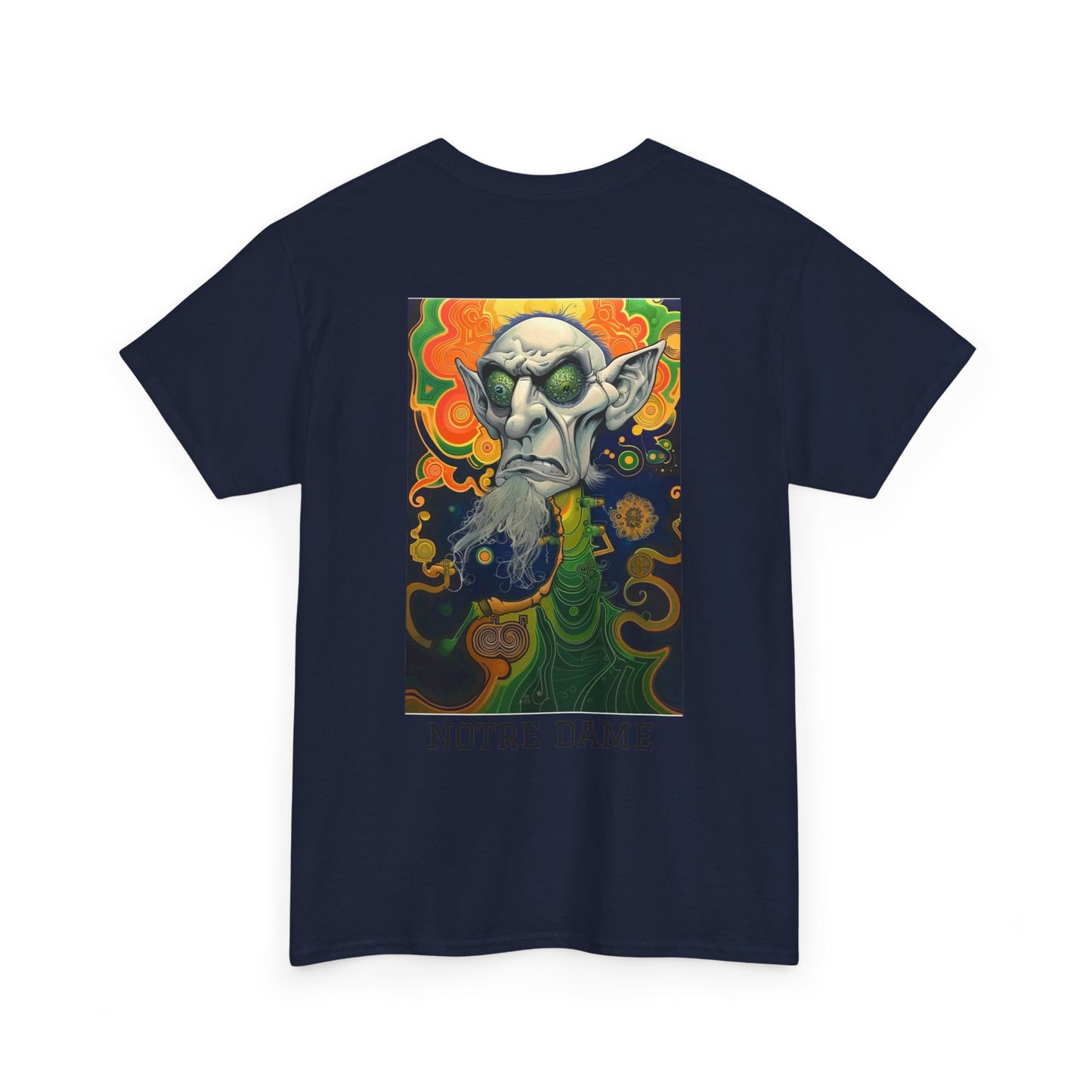 Notre Dame 03B - Unisex Heavy Cotton Tee - Image on the Back