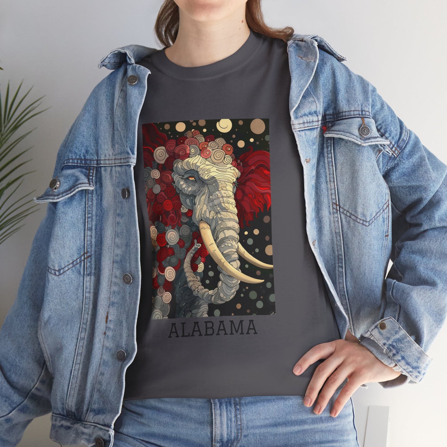 Alabama 01F - Unisex Heavy Cotton Tee - Image on the Front