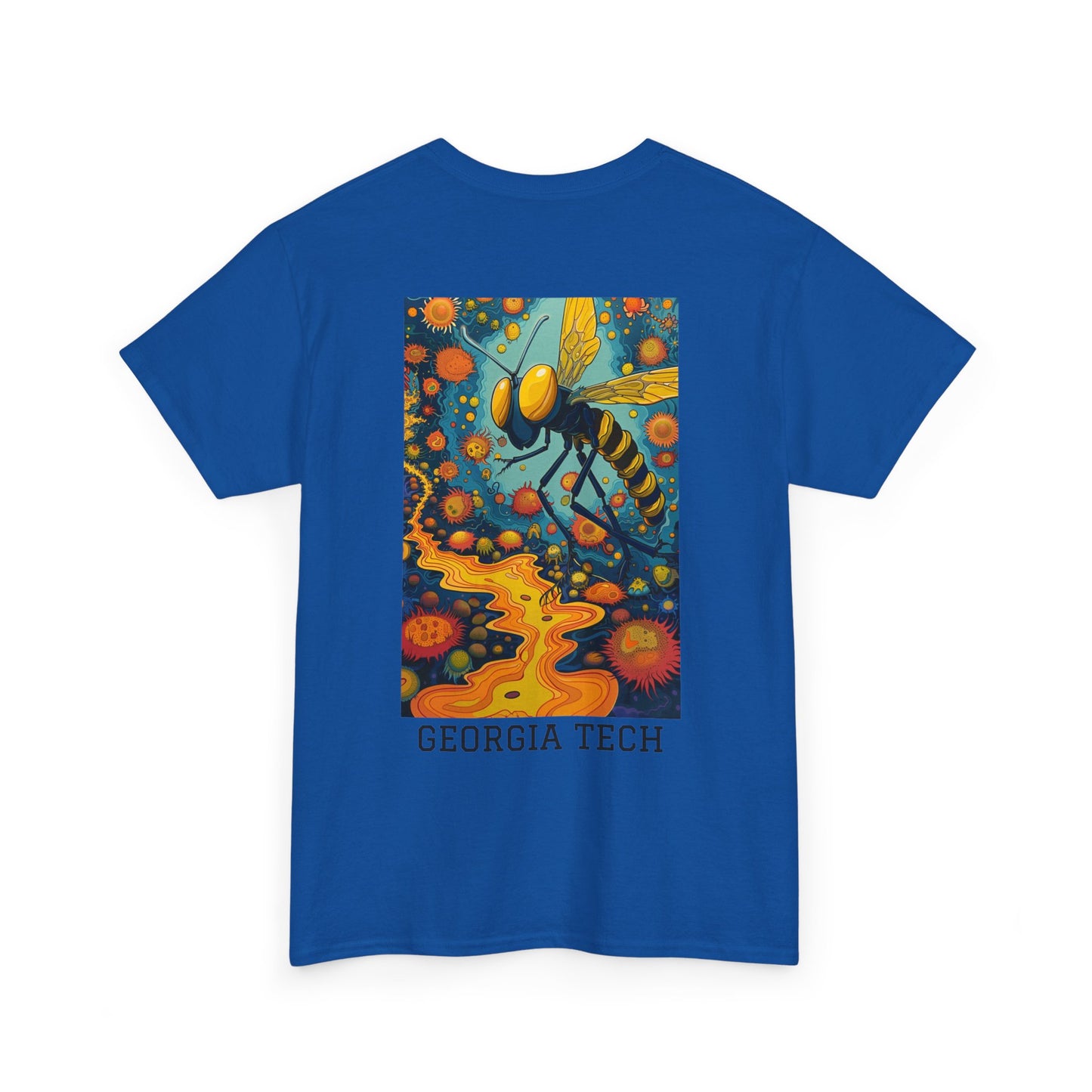 Georgia Tech 03B - Unisex Heavy Cotton Tee - Image on the Back