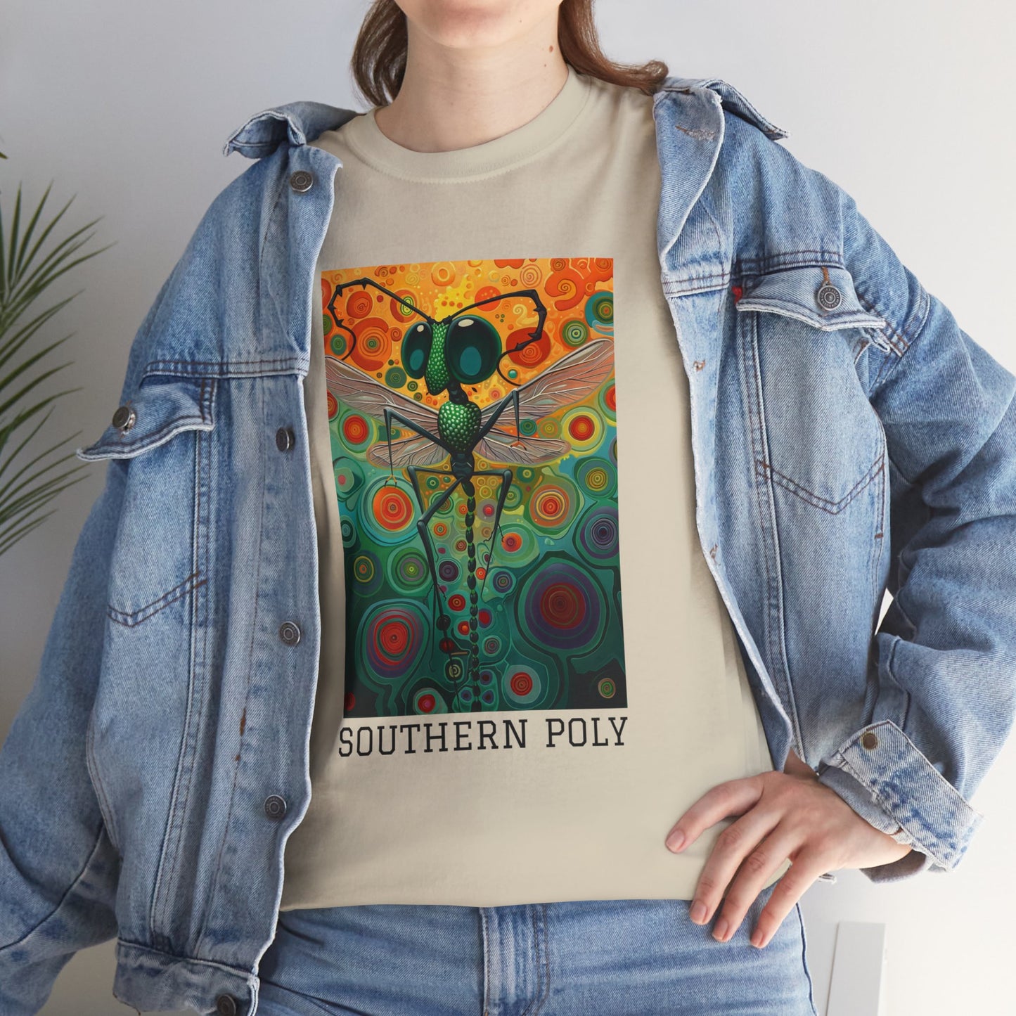 Southern Poly 01F - Unisex Heavy Cotton Tee - Image on the Front