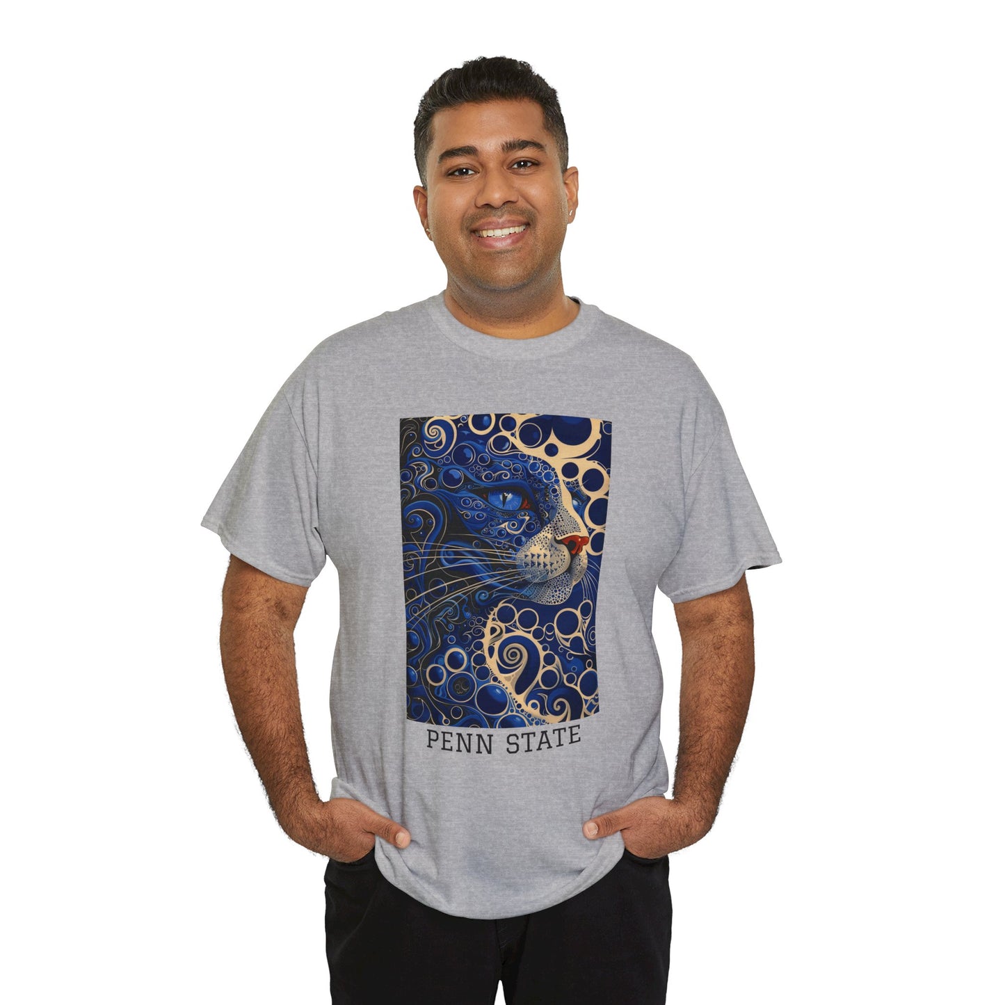 Penn State 01F - Unisex Heavy Cotton Tee - Image on the Front
