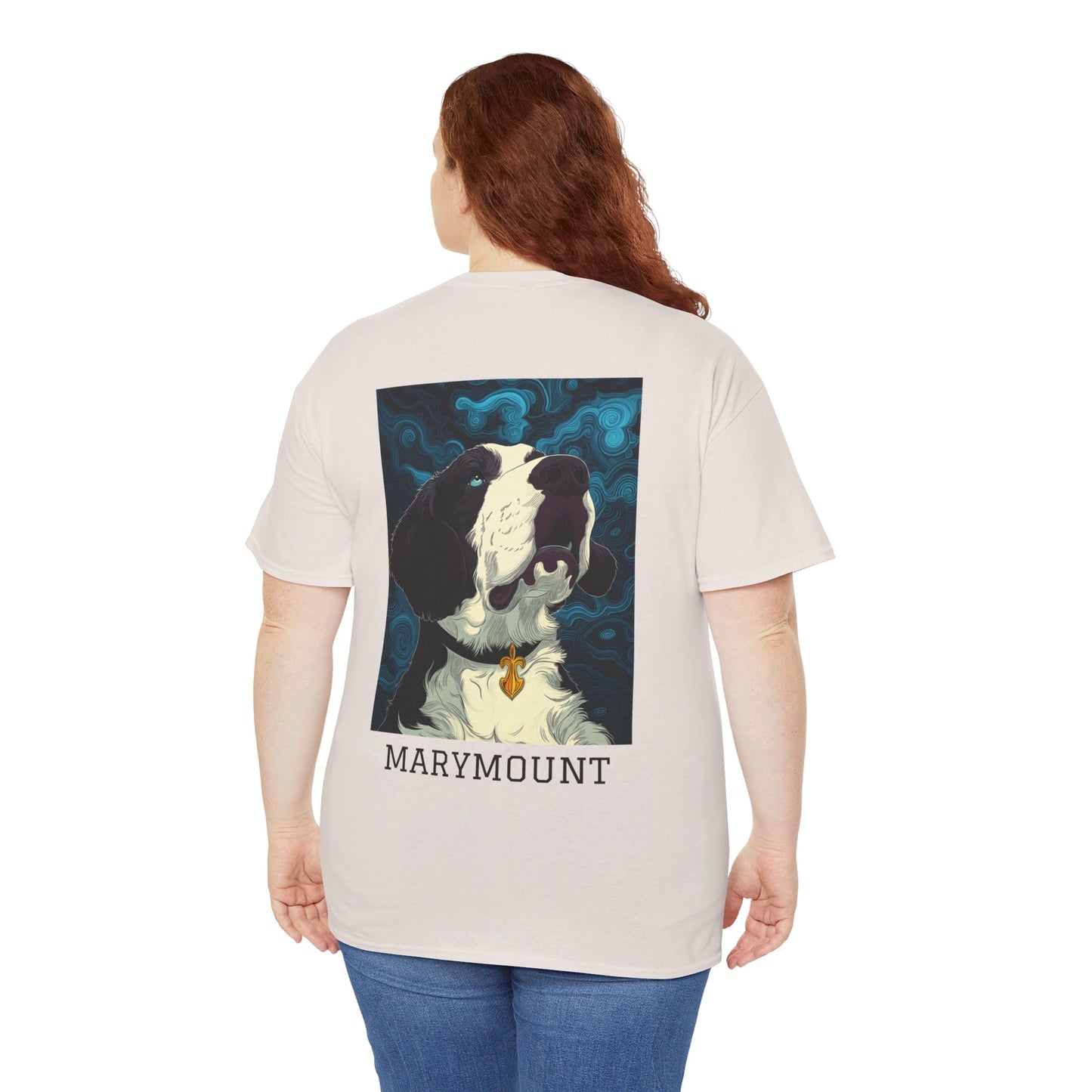 Marymount 01B - Unisex Heavy Cotton Tee - Image on the Back