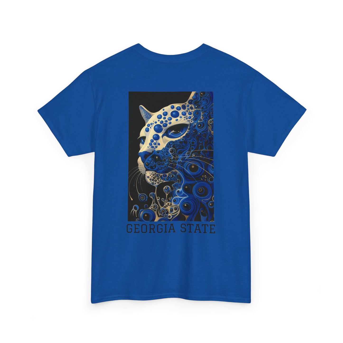 Georgia State 01B - Unisex Heavy Cotton Tee - Image on the Back