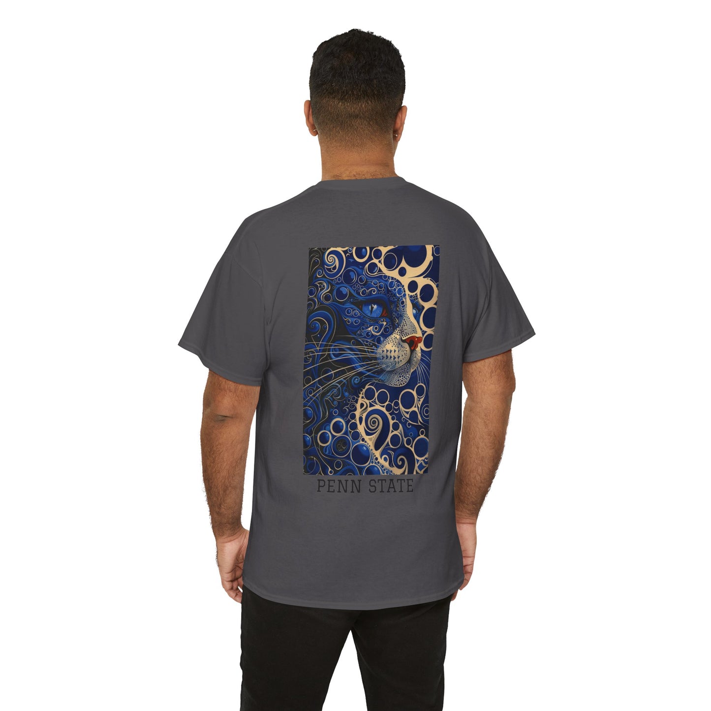 Penn State 01B - Unisex Heavy Cotton Tee - Image on the Back