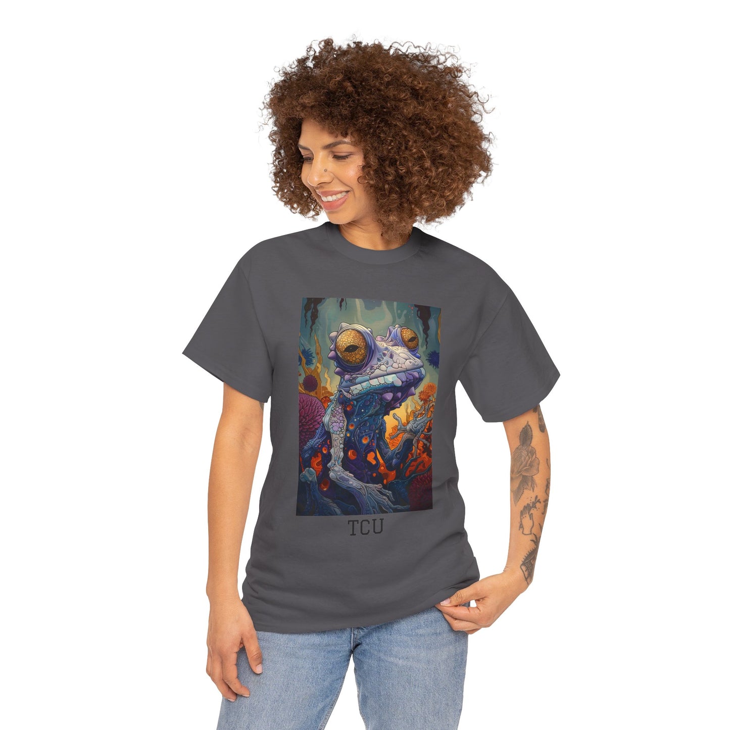 TCU 01F - Unisex Heavy Cotton Tee - Image on the Front