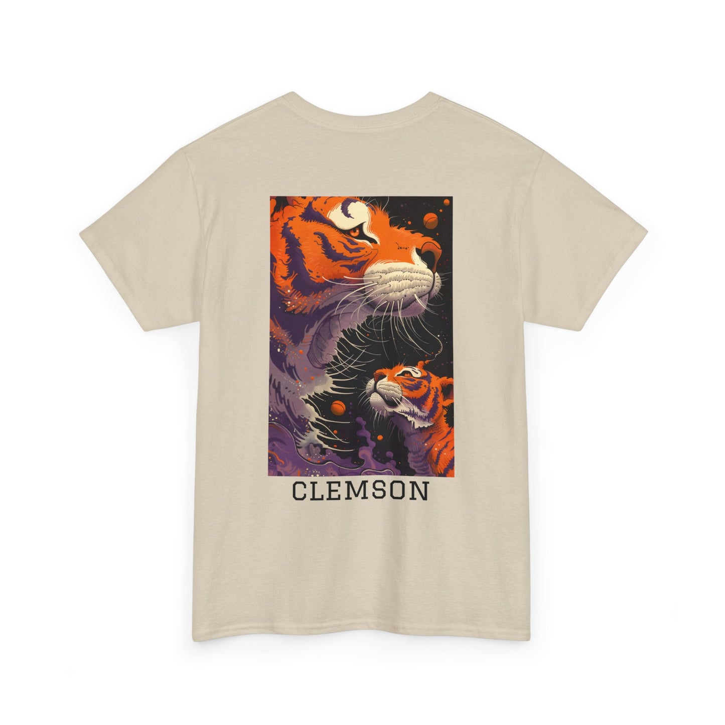 Clemson 01B - Unisex Heavy Cotton Tee - Image on the Back