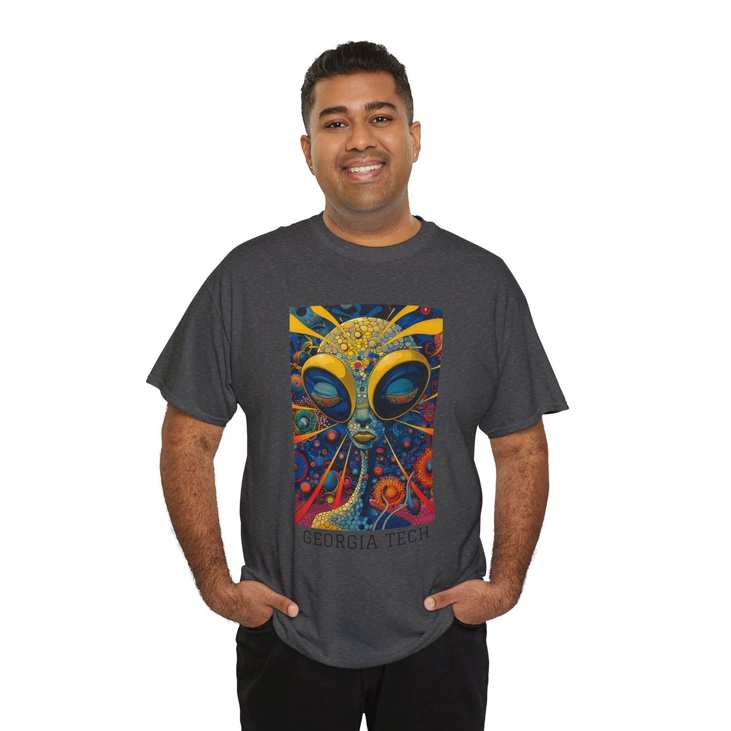 Georgia Tech 04F - Unisex Heavy Cotton Tee - Image on the Front