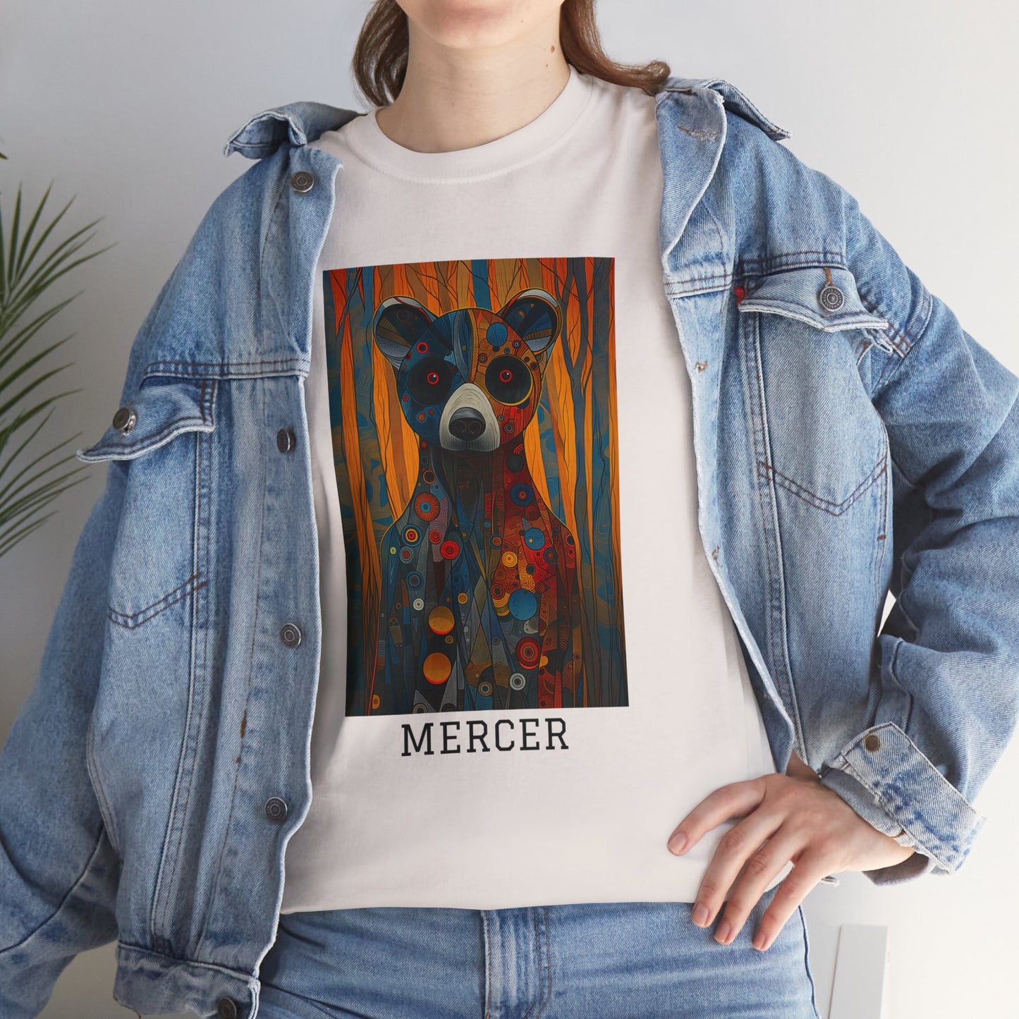Mercer 01F - Unisex Heavy Cotton Tee - Image on the Front