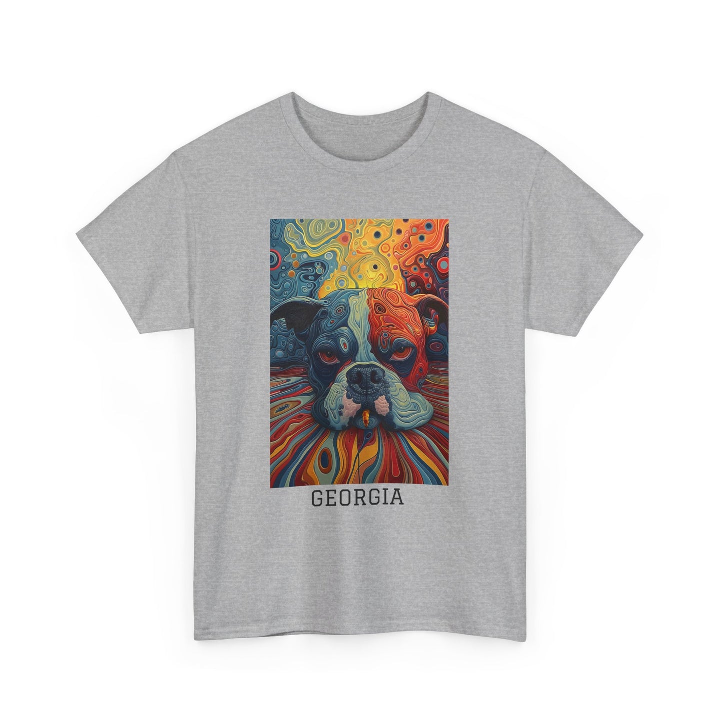 Georgia 03F - Unisex Heavy Cotton Tee - Image on the Front