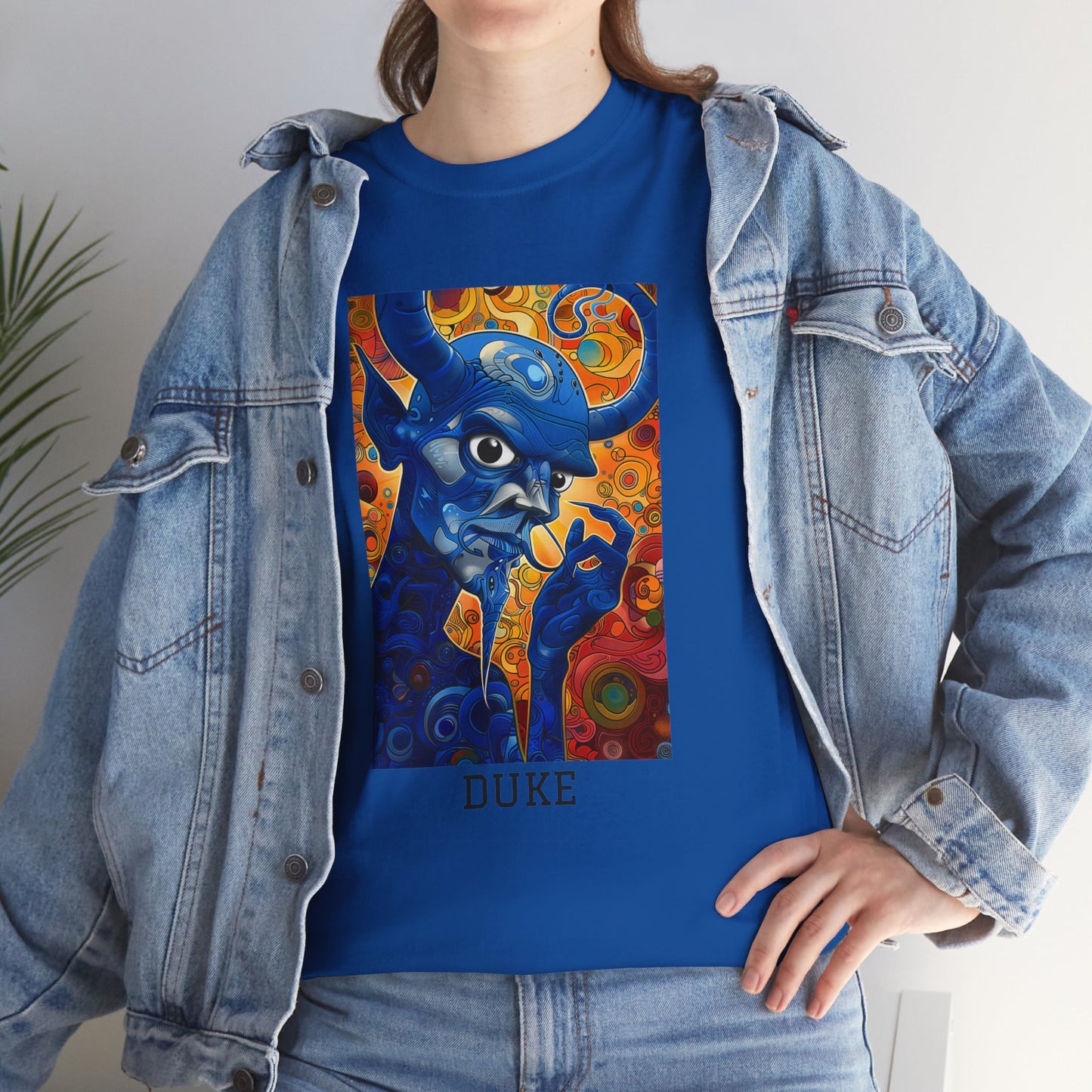 Duke 01F - Unisex Heavy Cotton Tee - Image on the Front