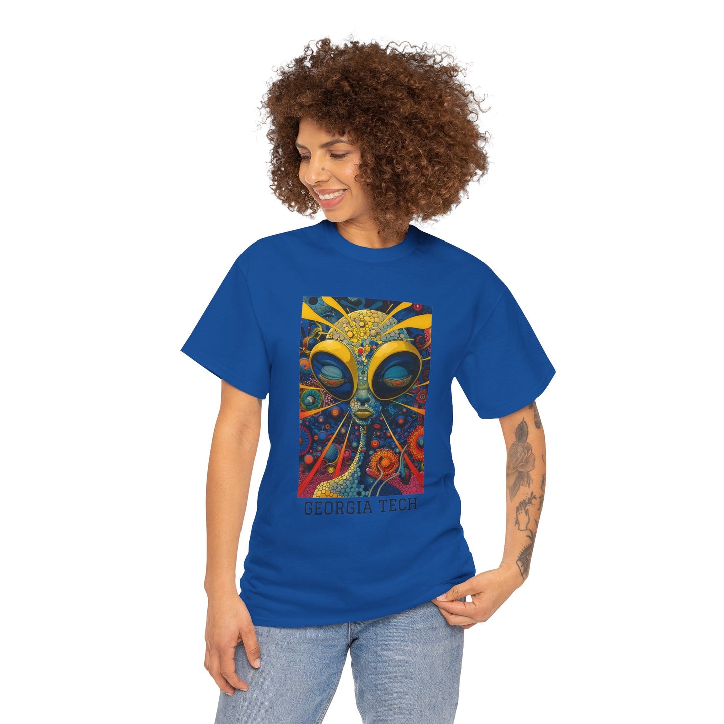 Georgia Tech 04F - Unisex Heavy Cotton Tee - Image on the Front