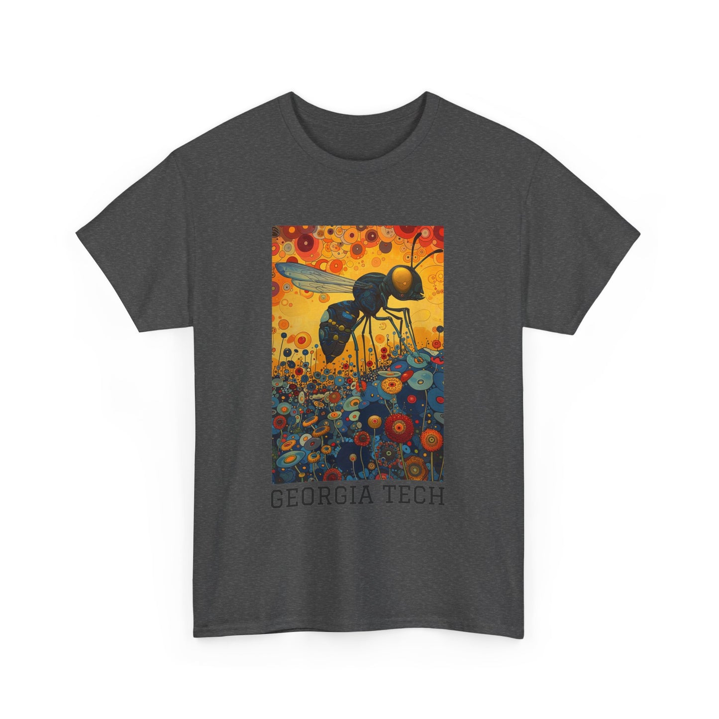 Georgia Tech 02F - Unisex Heavy Cotton Tee - Image on the Front