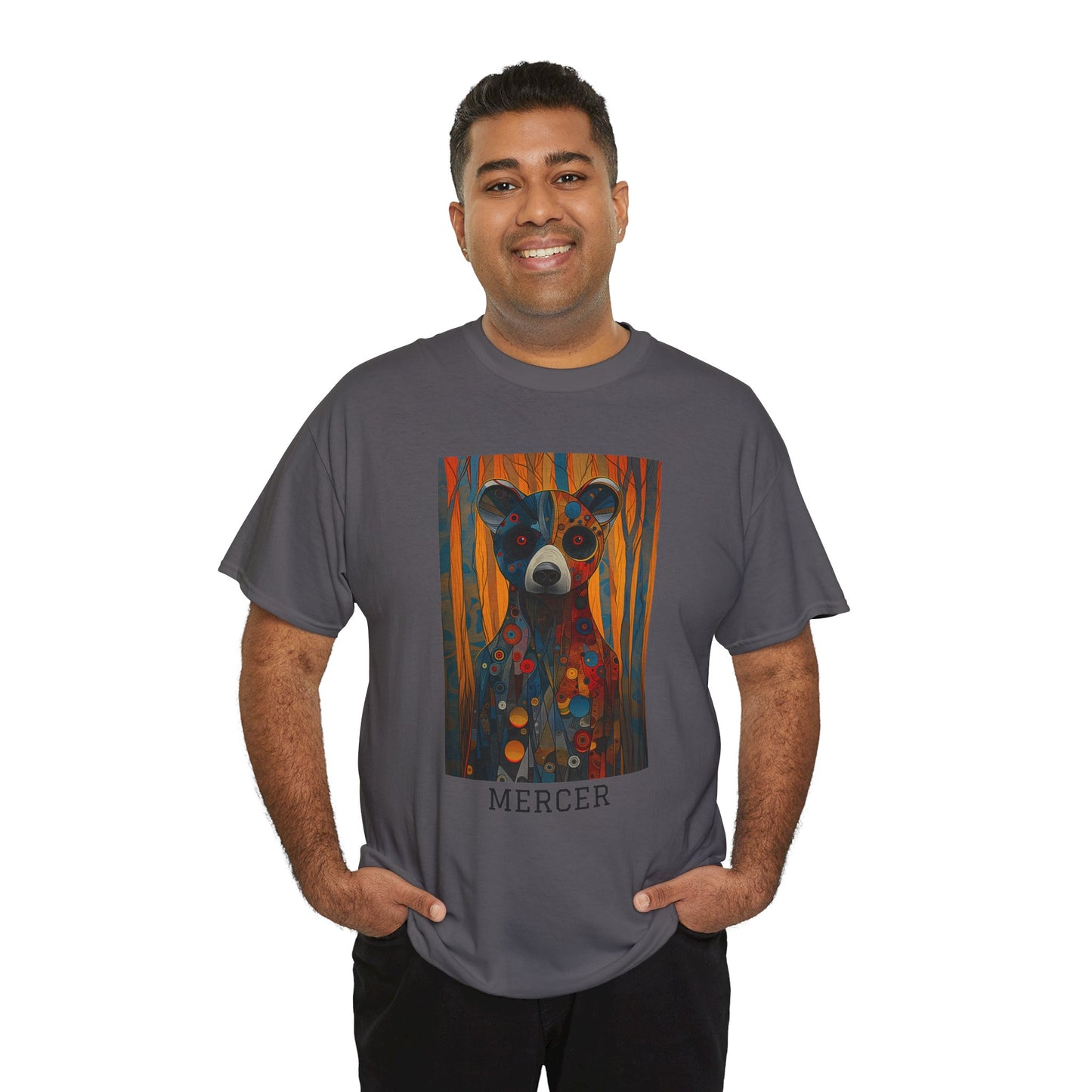 Mercer 01F - Unisex Heavy Cotton Tee - Image on the Front