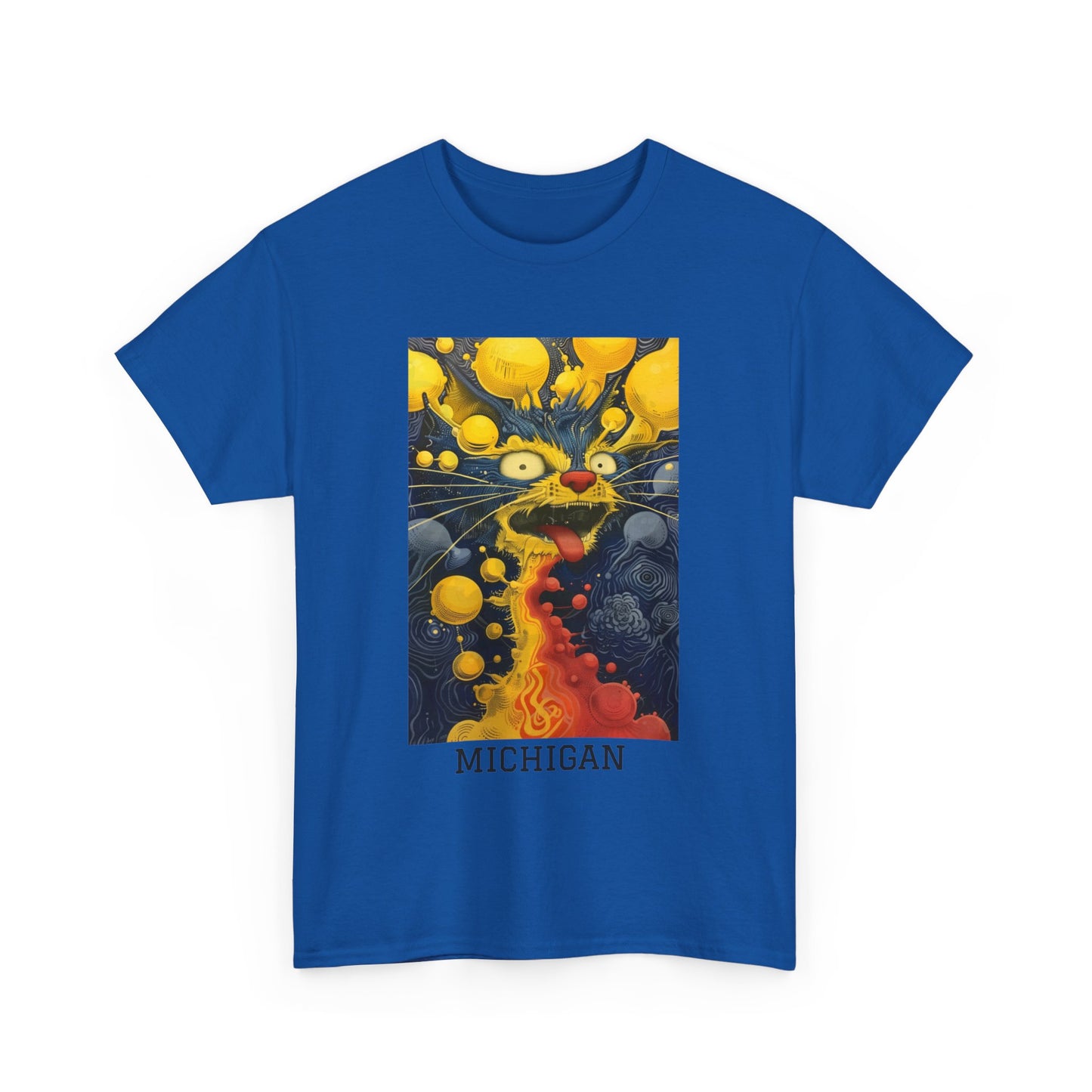 Michigan 01F - Unisex Heavy Cotton Tee - Image on the Front