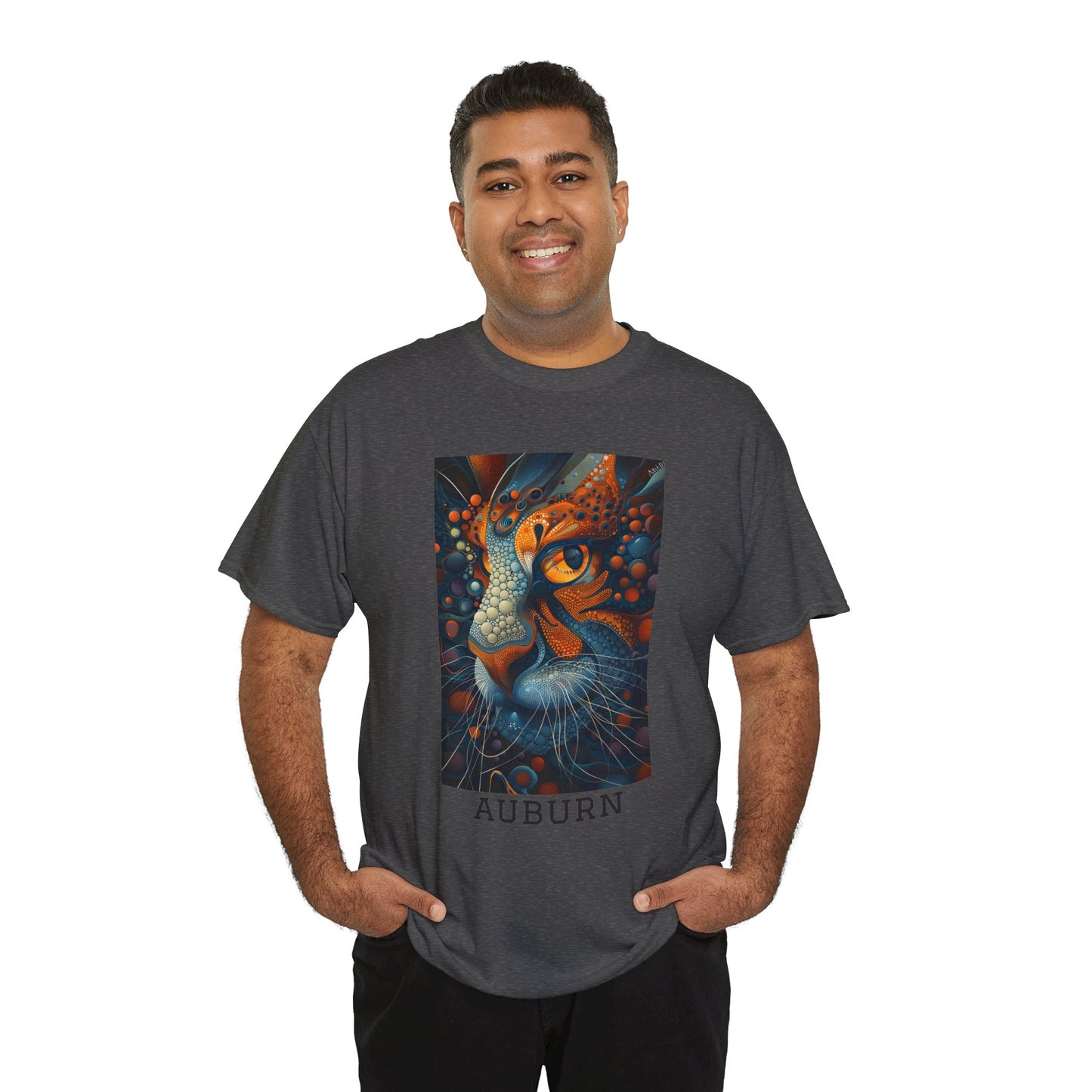 Auburn 01F - Unisex Heavy Cotton Tee - Image on the Front