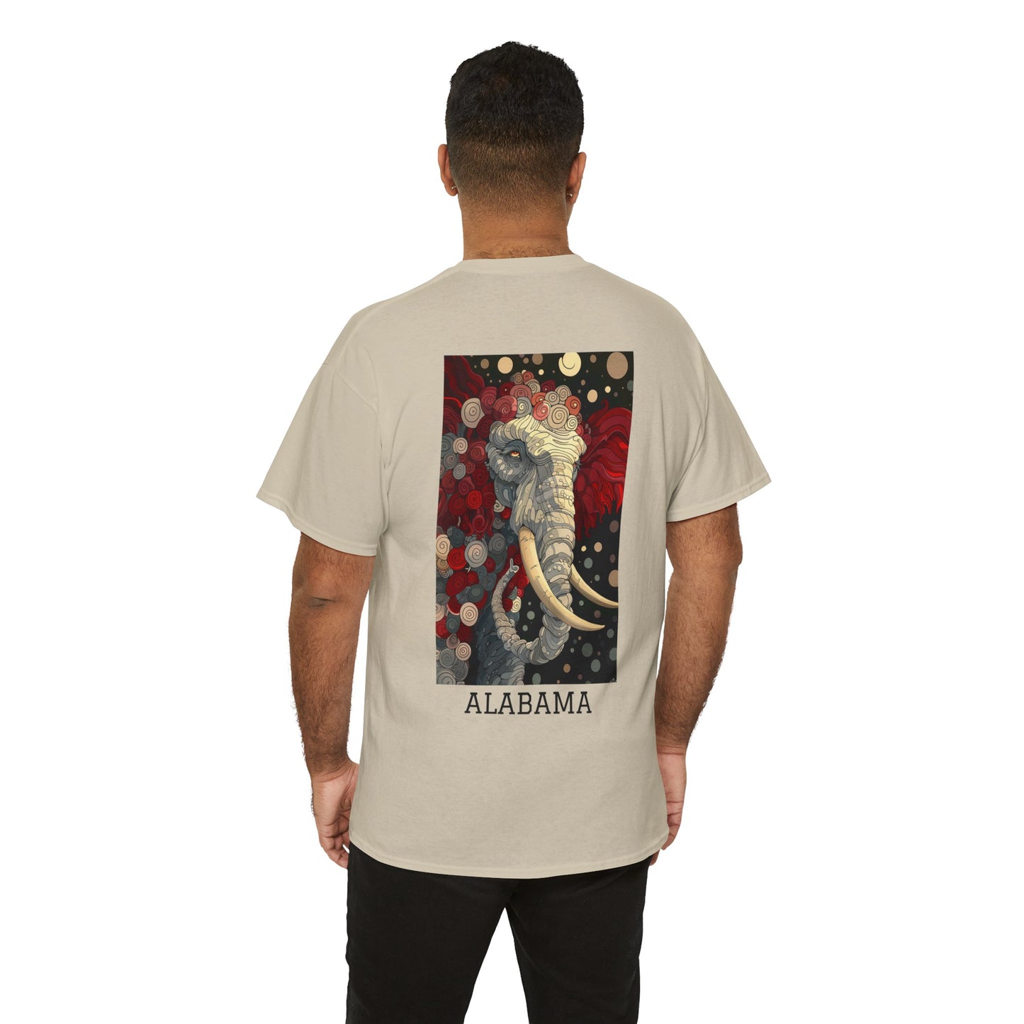 Alabama 01B - Unisex Heavy Cotton Tee - Image on the Back