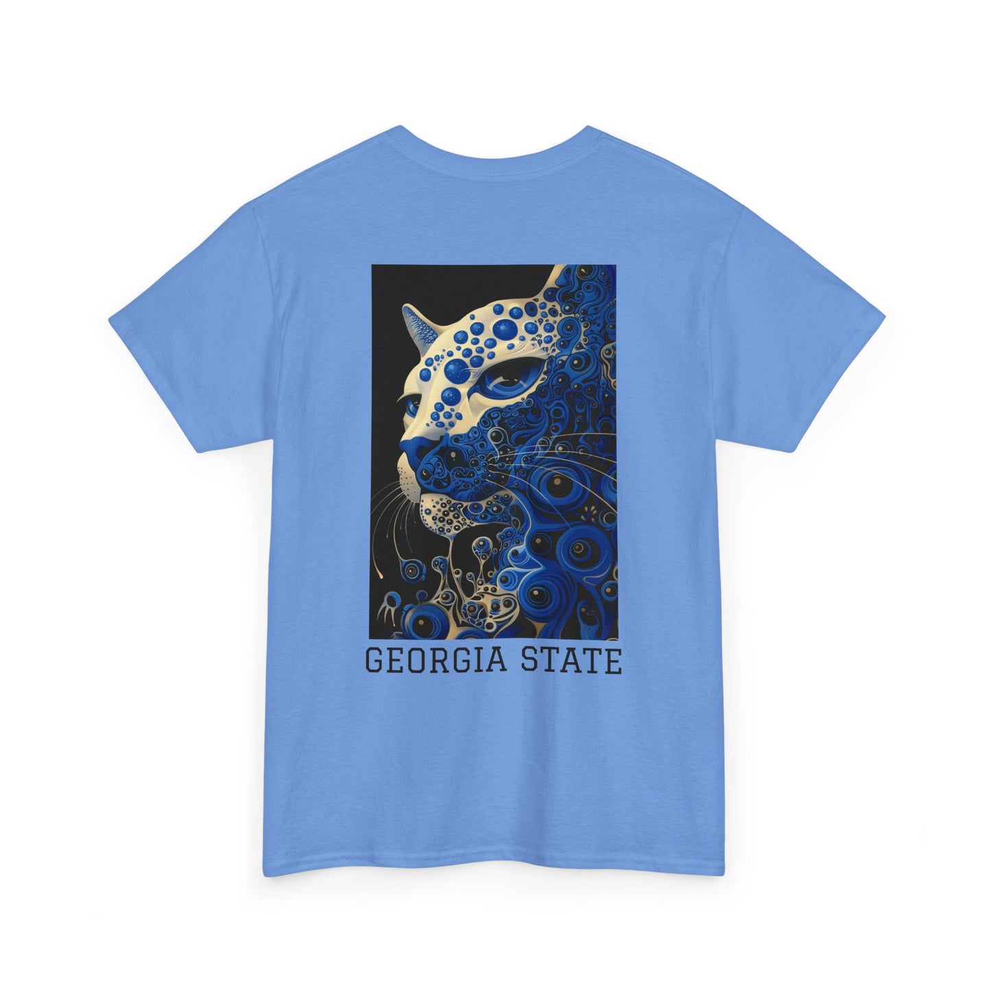 Georgia State 01B - Unisex Heavy Cotton Tee - Image on the Back