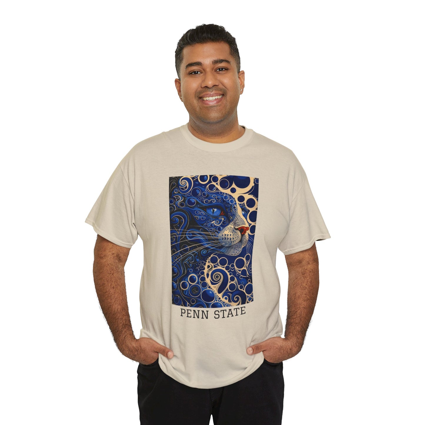 Penn State 01F - Unisex Heavy Cotton Tee - Image on the Front