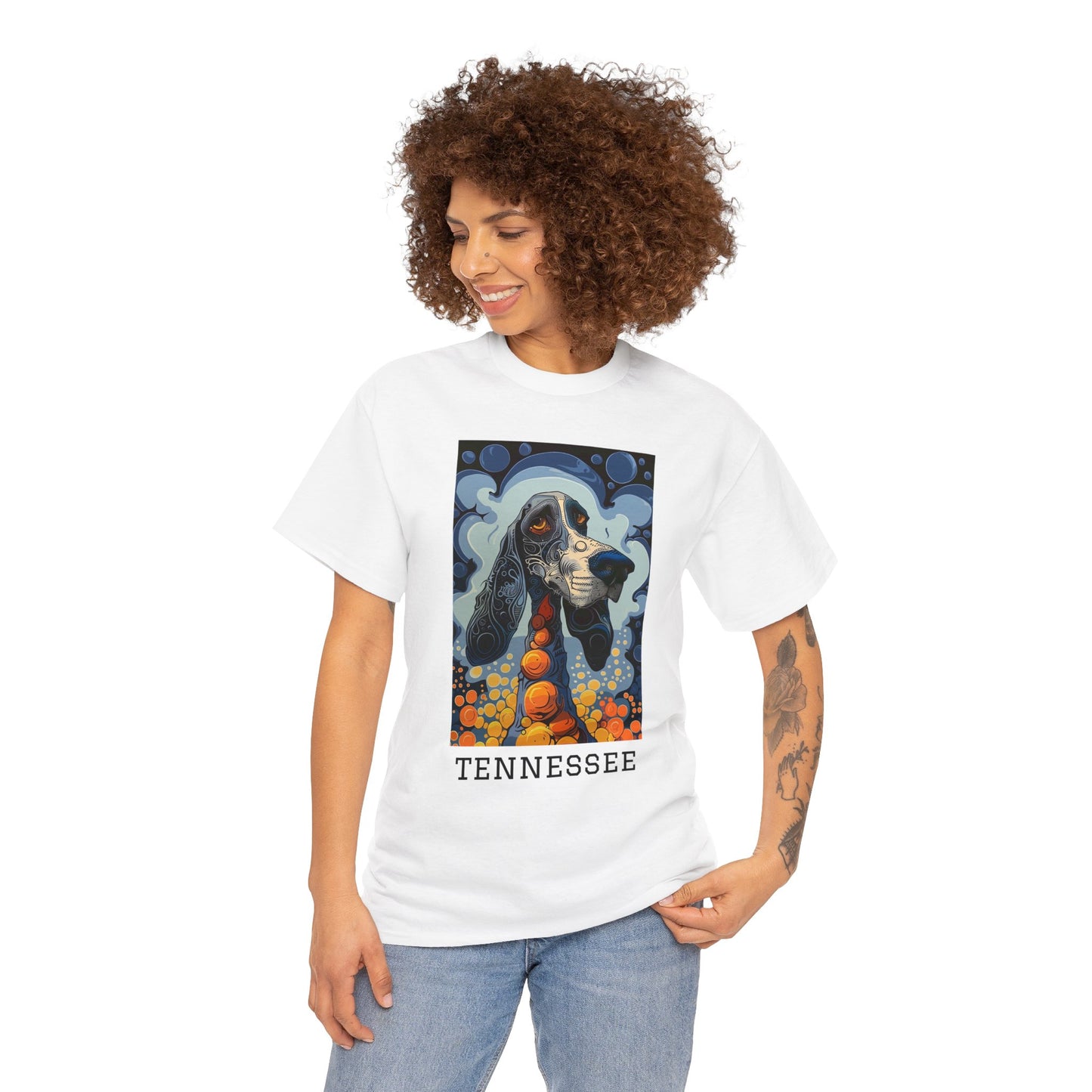 Tennessee 01F - Unisex Heavy Cotton Tee - Image on the Front