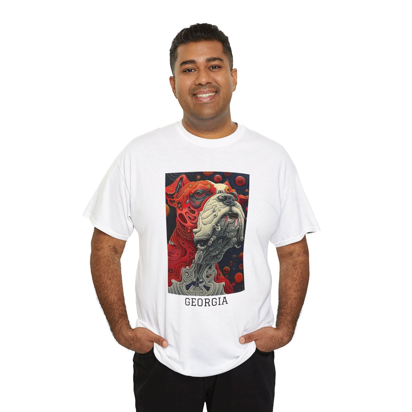 Georgia 02F - Unisex Heavy Cotton Tee - Image on the Front