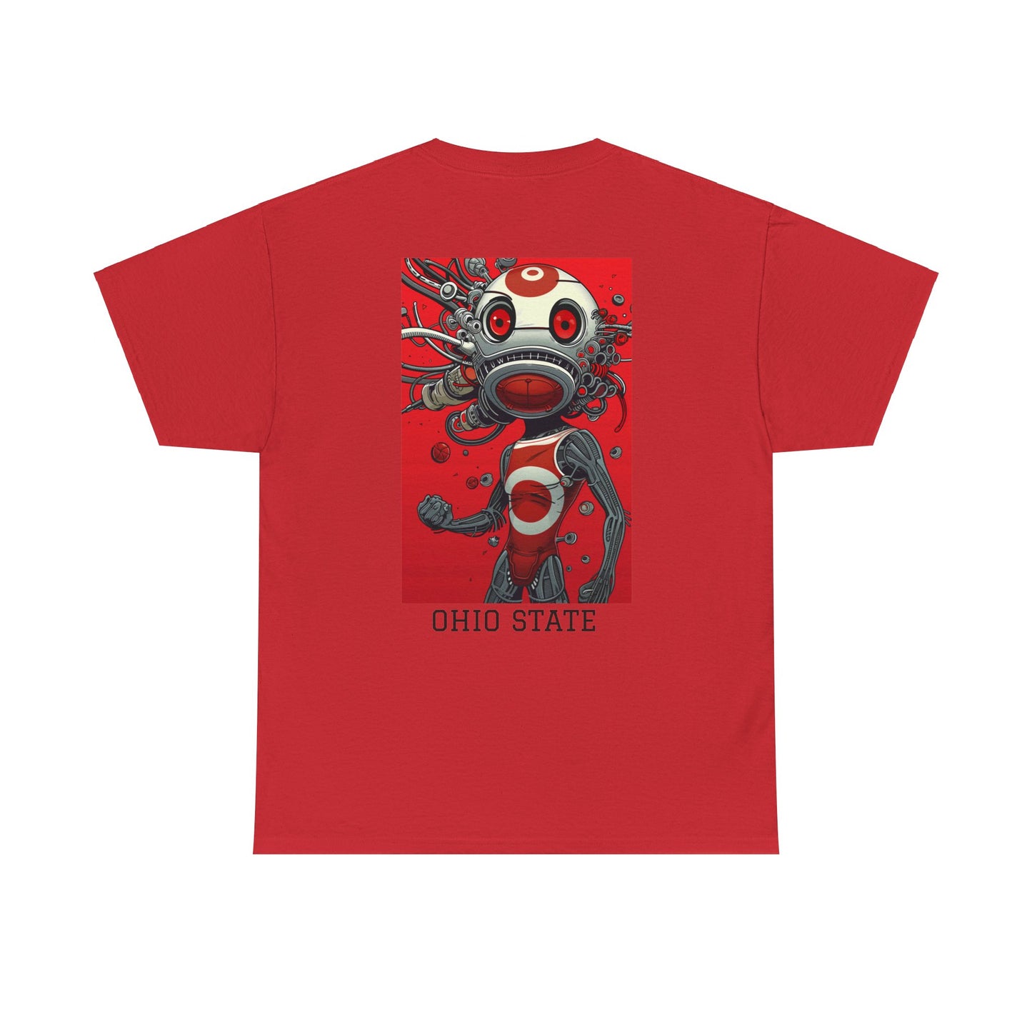 Ohio State 01B - Unisex Heavy Cotton Tee - Image on the Back