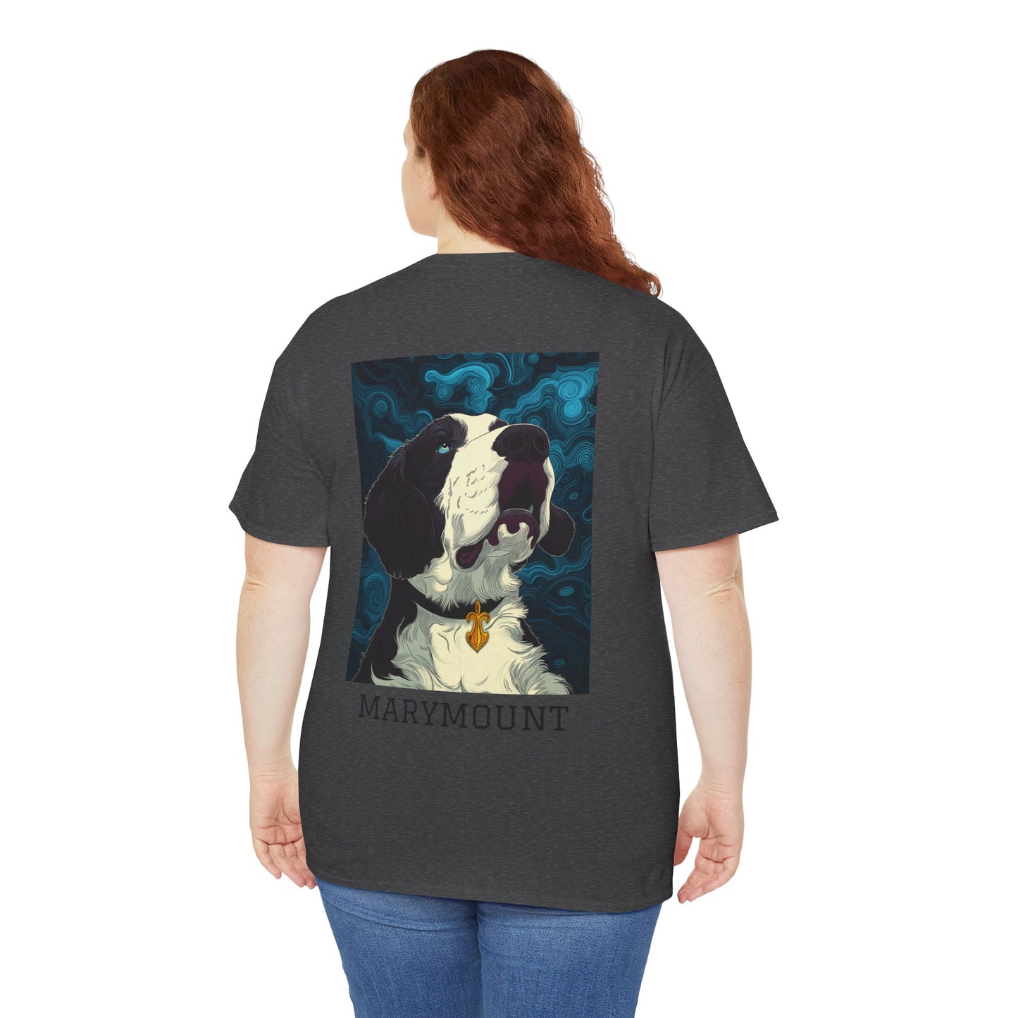 Marymount 01B - Unisex Heavy Cotton Tee - Image on the Back