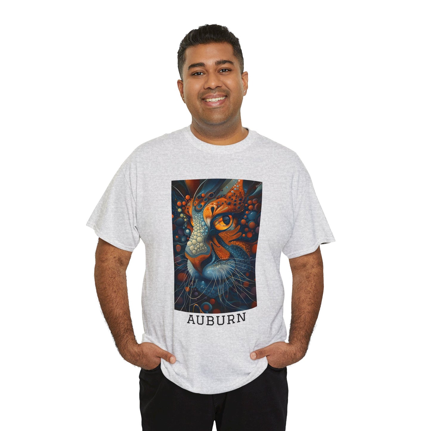 Auburn 01F - Unisex Heavy Cotton Tee - Image on the Front