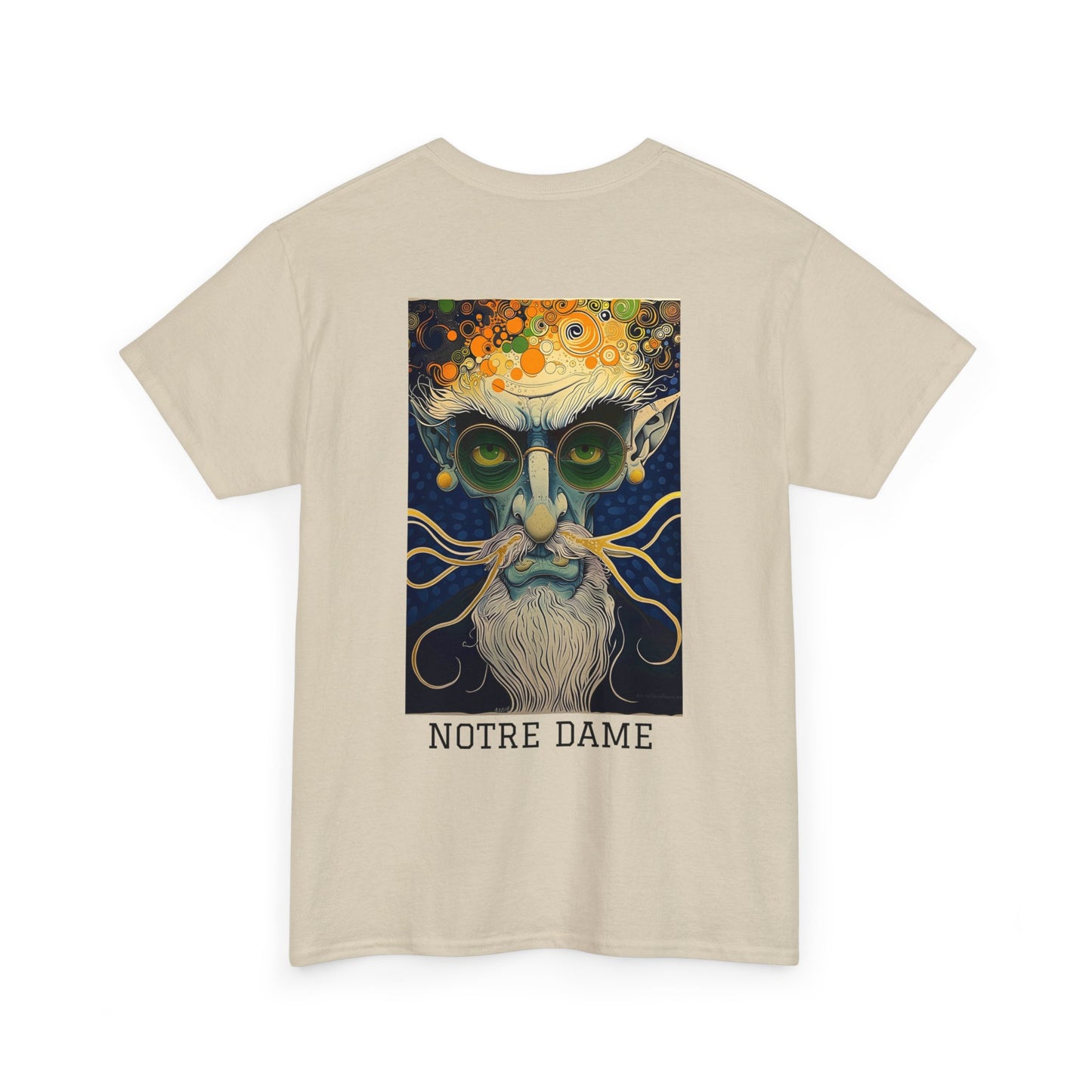 Notre Dame 02B - Unisex Heavy Cotton Tee - Image on the Back