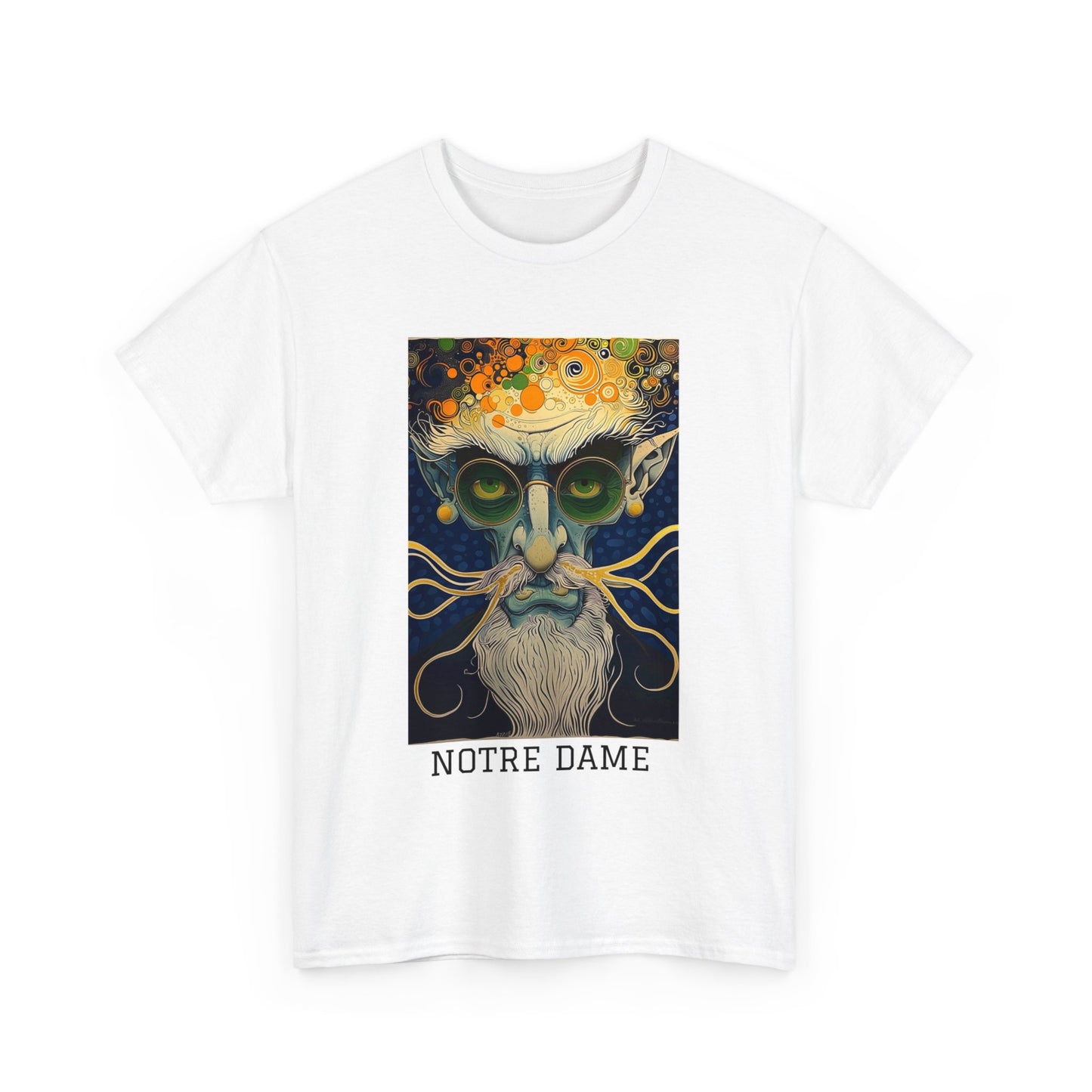 Notre Dame 02F - Unisex Heavy Cotton Tee - Image on the Front
