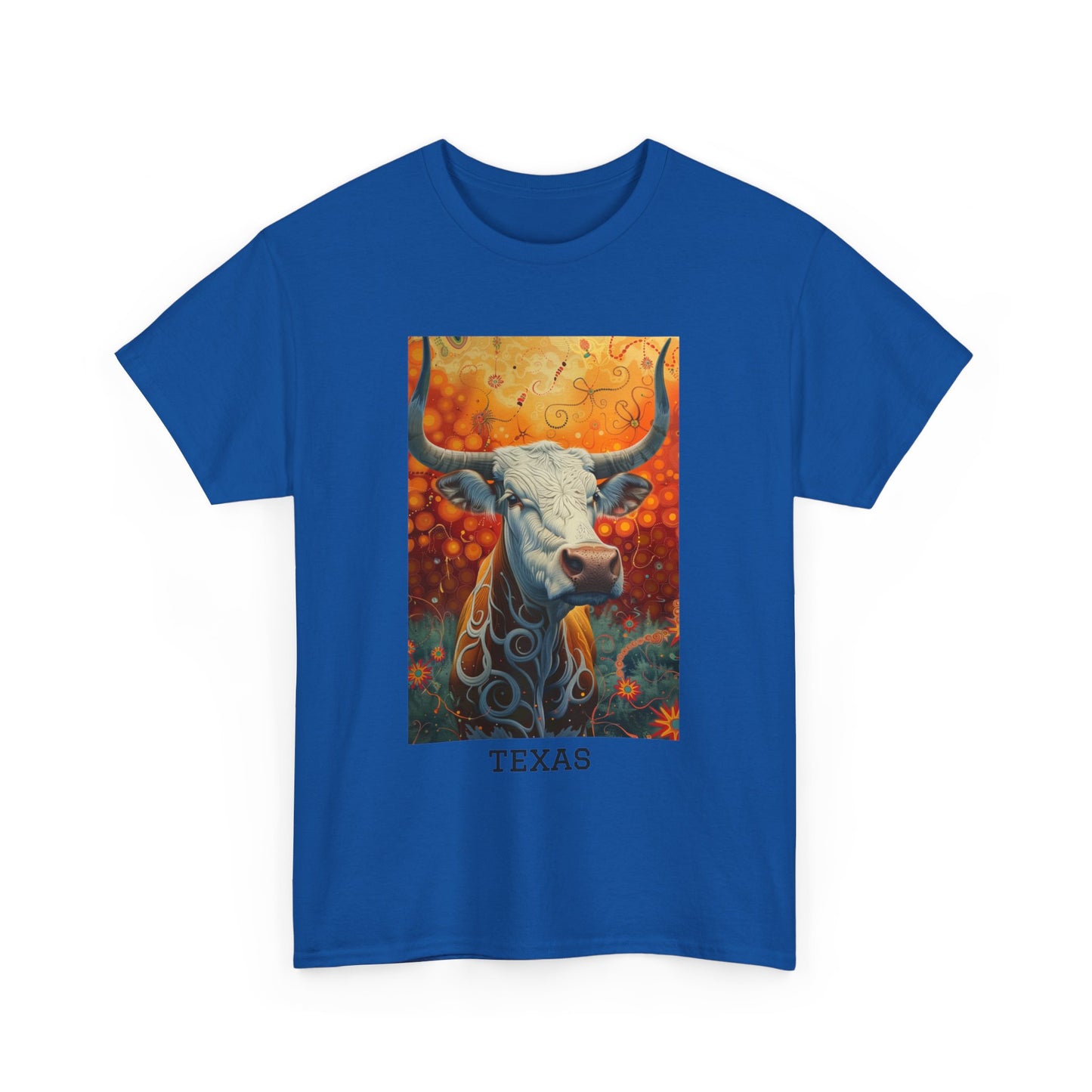 Texas 01F - Unisex Heavy Cotton Tee - Image on the Front