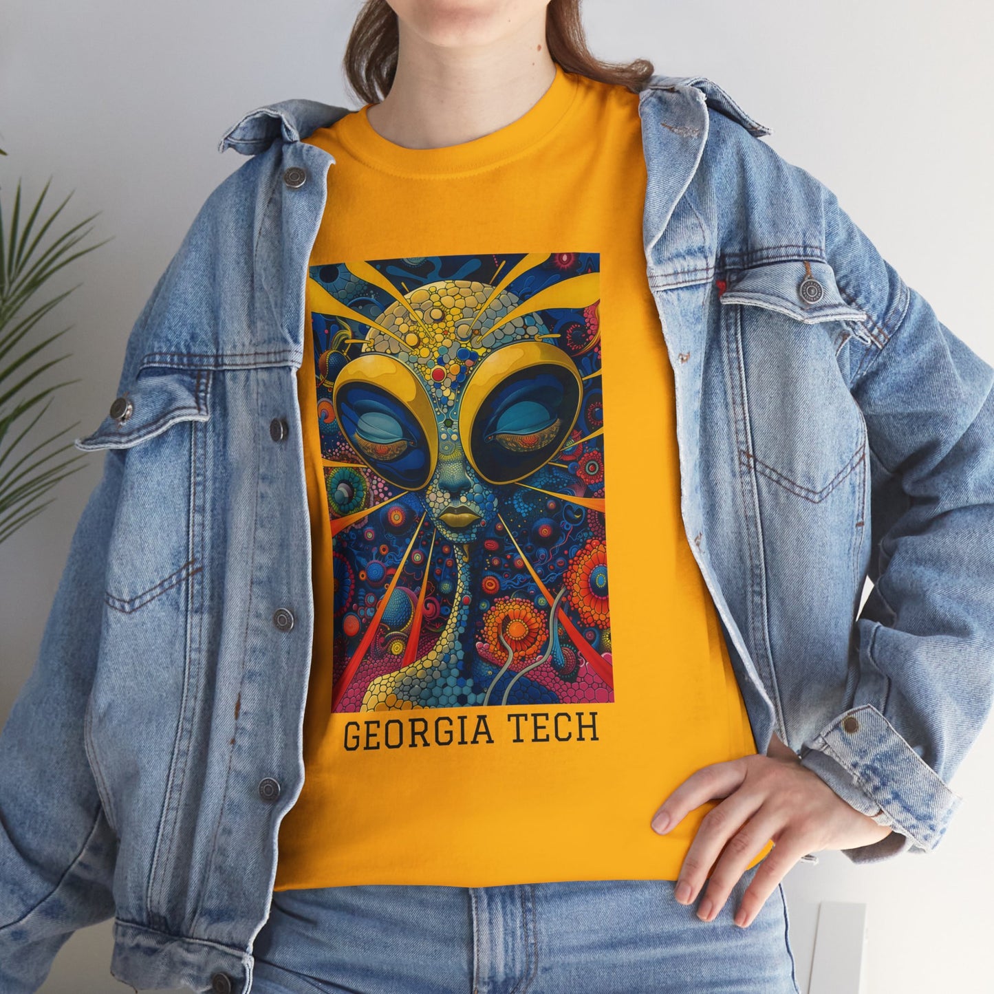 Georgia Tech 04F - Unisex Heavy Cotton Tee - Image on the Front