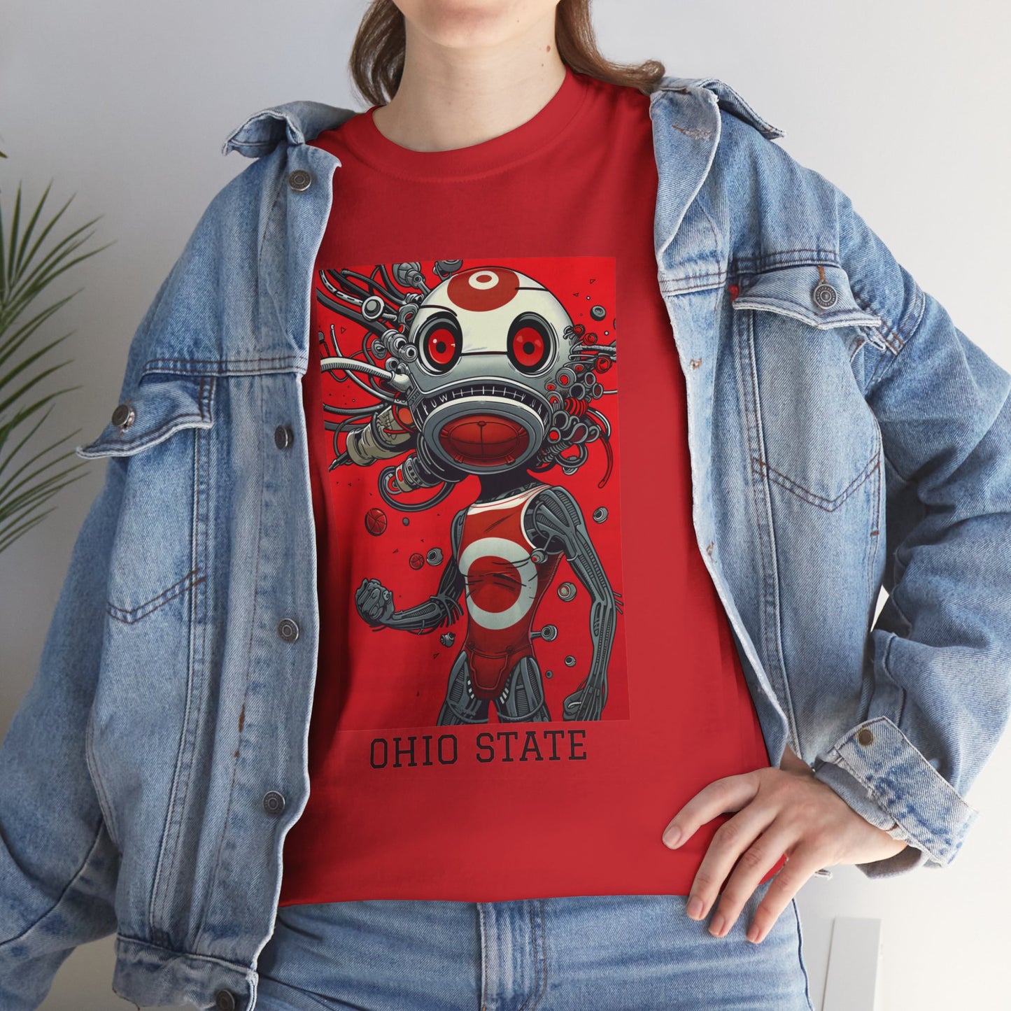 Ohio State 01F - Unisex Heavy Cotton Tee - Image on the Front