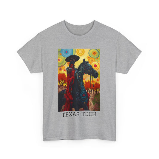 Texas Tech 02F - Unisex Heavy Cotton Tee - Image on the Front