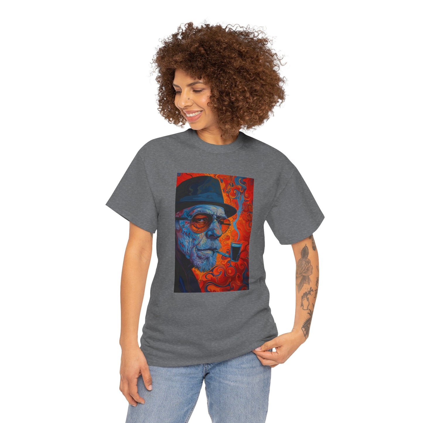 Heisenberg 01F - Unisex Heavy Cotton Tee - Image on the Front