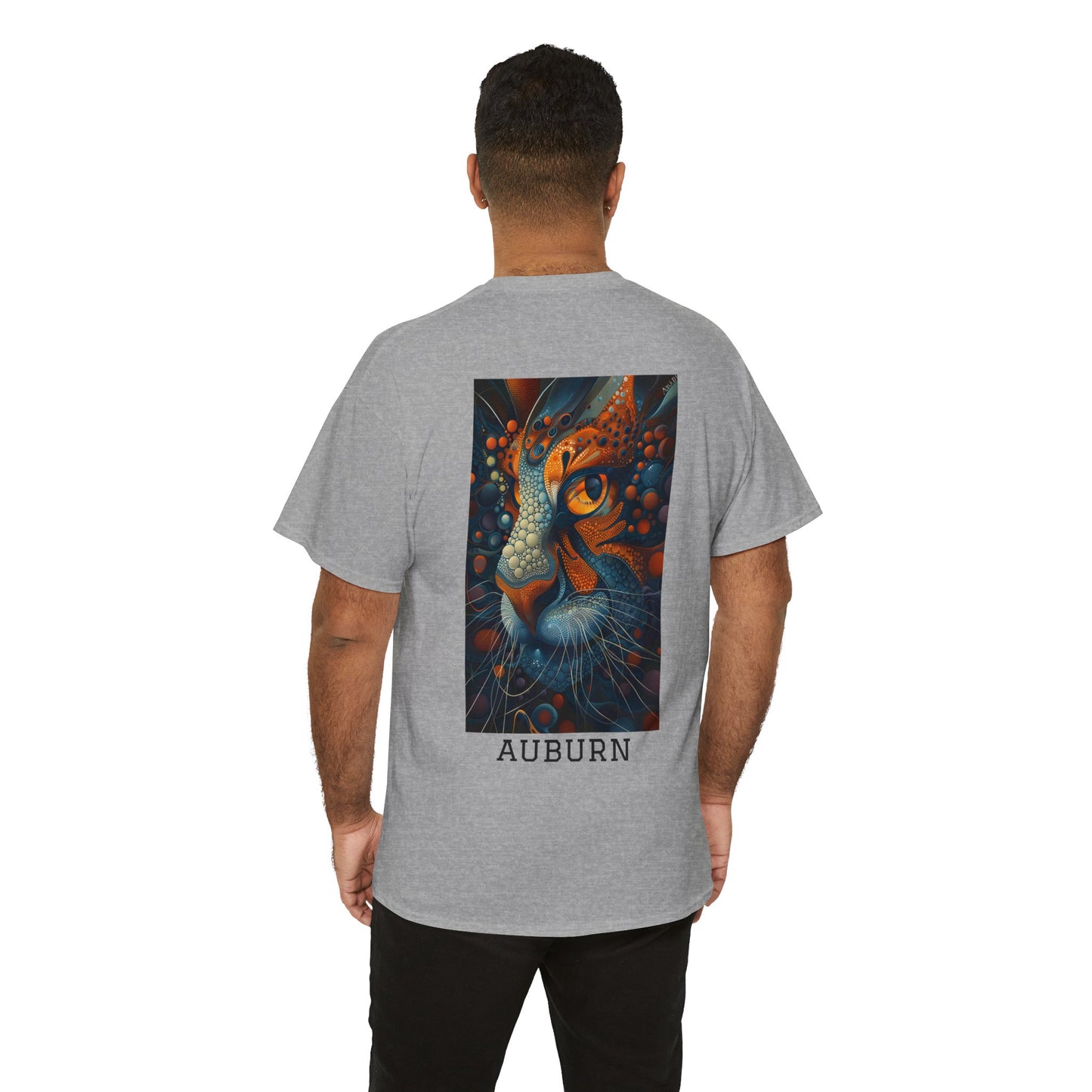 Auburn 01B - Unisex Heavy Cotton Tee - Image on the Back