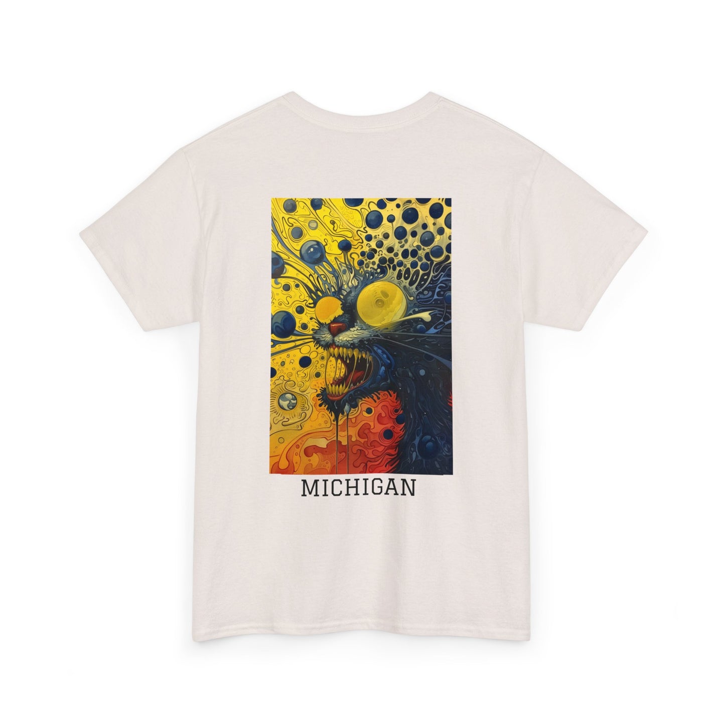 Michigan 02B - Unisex Heavy Cotton Tee - Image on the Back