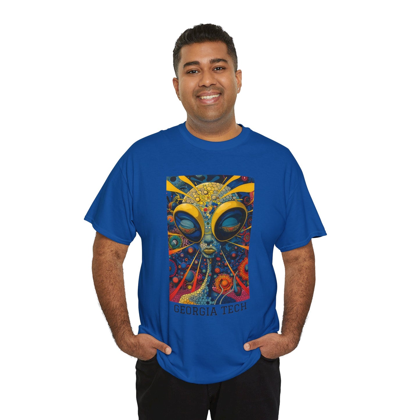Georgia Tech 04F - Unisex Heavy Cotton Tee - Image on the Front