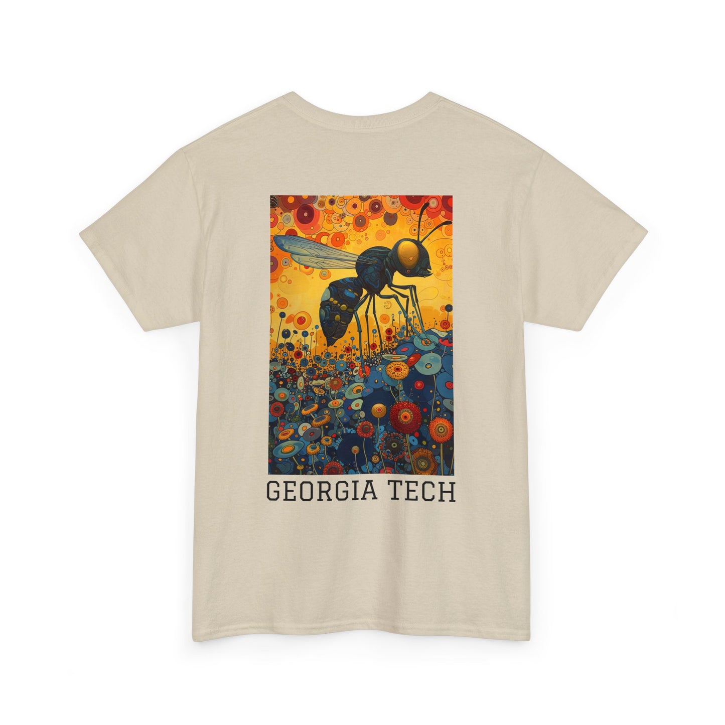 Georgia Tech 01B - Unisex Heavy Cotton Tee - Image on the Back