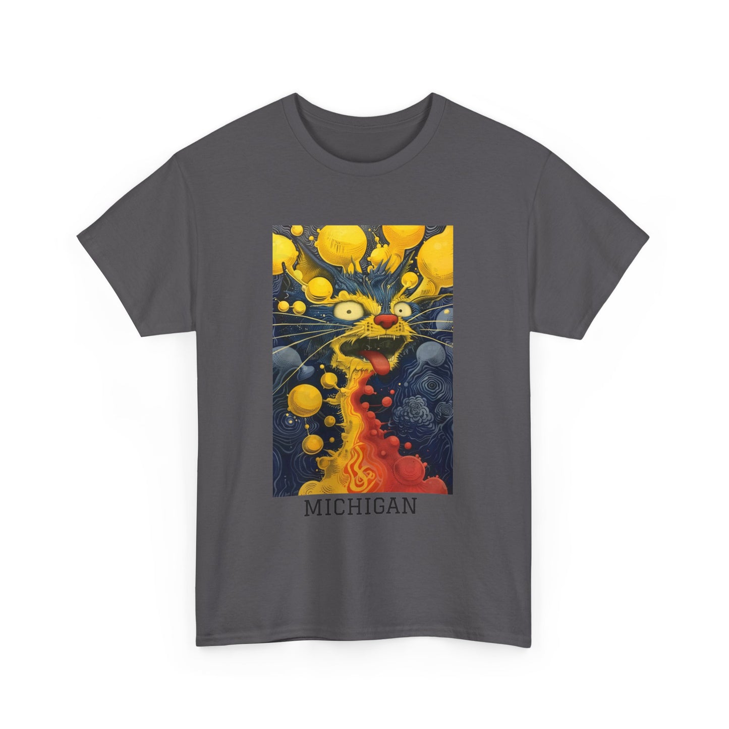 Michigan 01F - Unisex Heavy Cotton Tee - Image on the Front