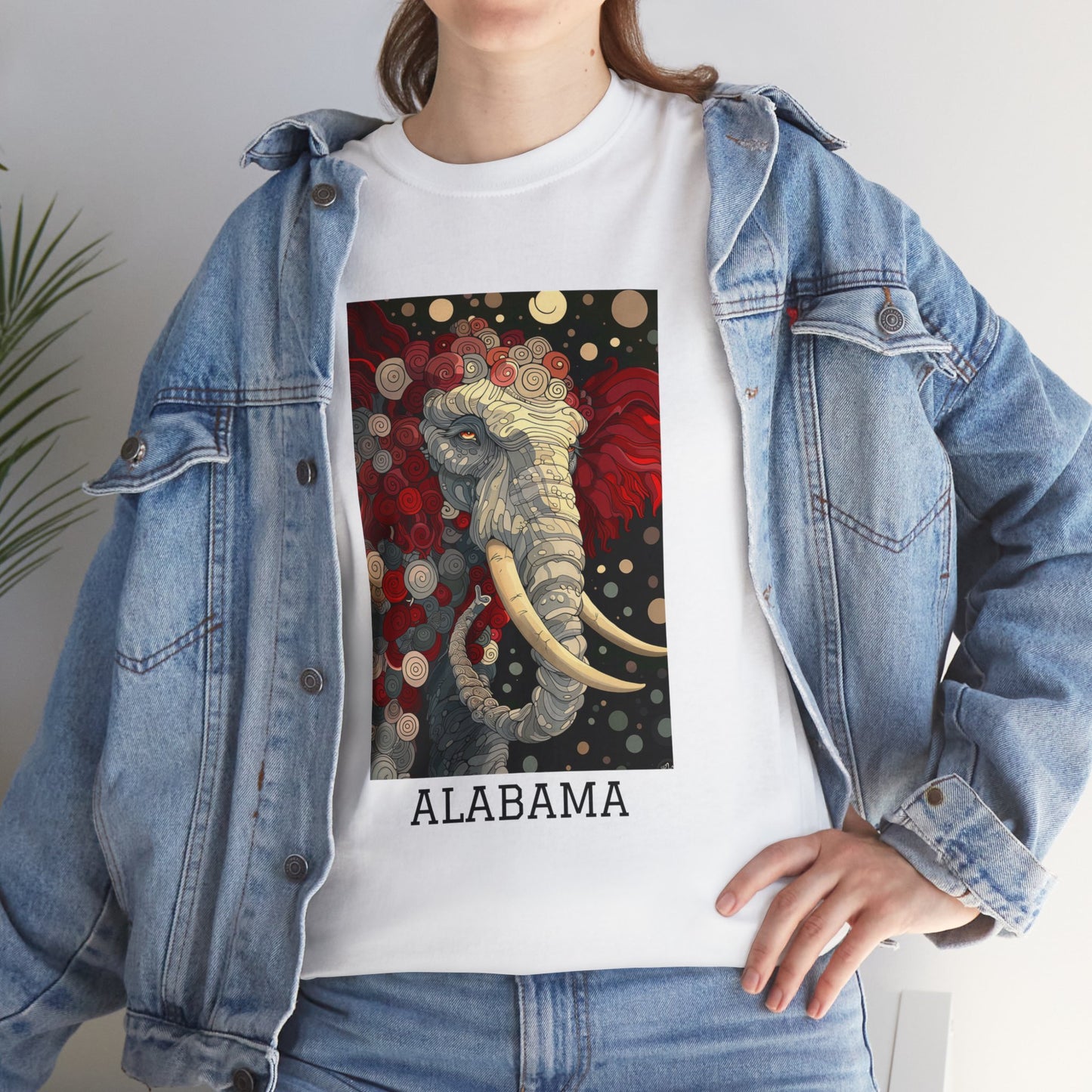 Alabama 01F - Unisex Heavy Cotton Tee - Image on the Front