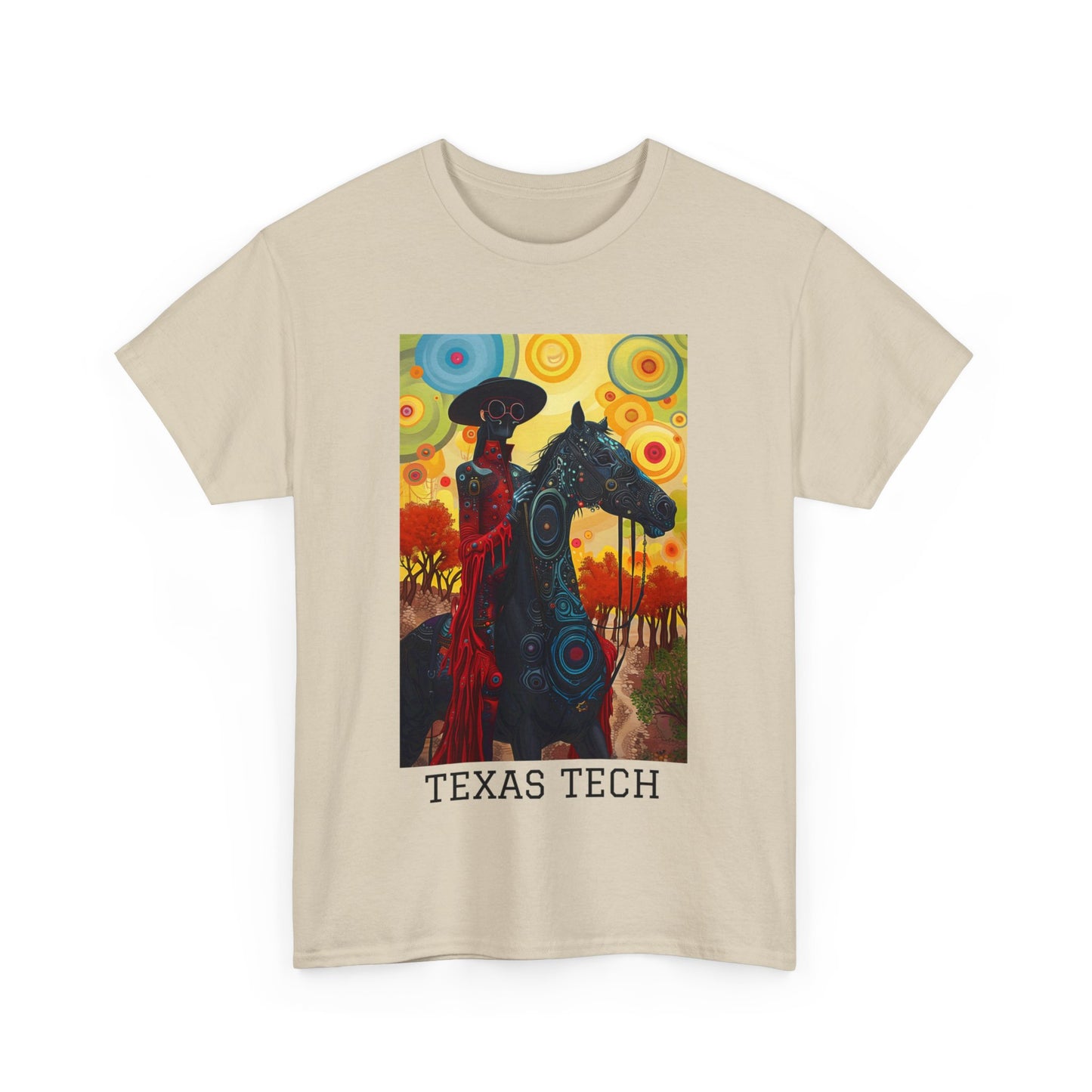 Texas Tech 02F - Unisex Heavy Cotton Tee - Image on the Front