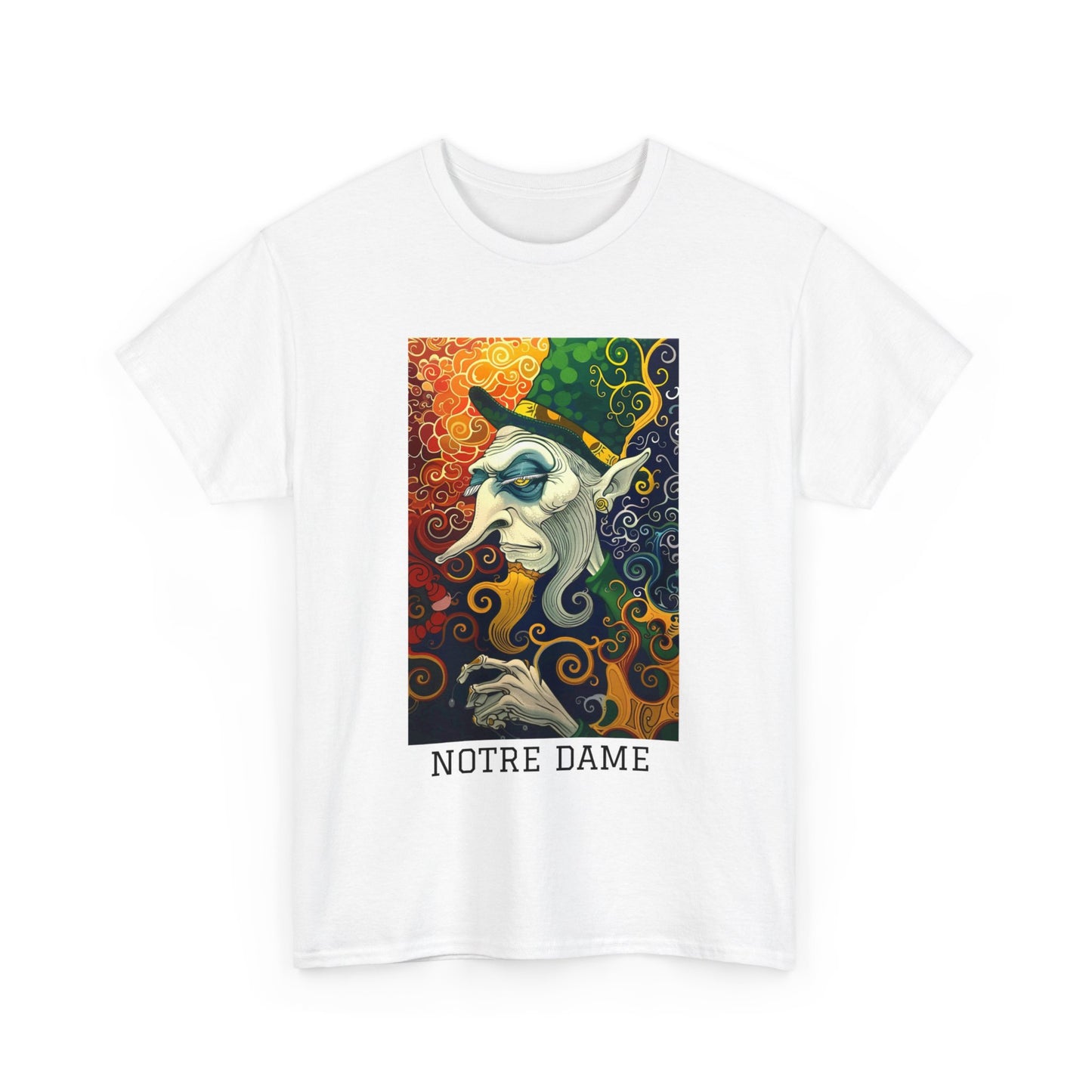 Notre Dame 01F - Unisex Heavy Cotton Tee - Image on the Front