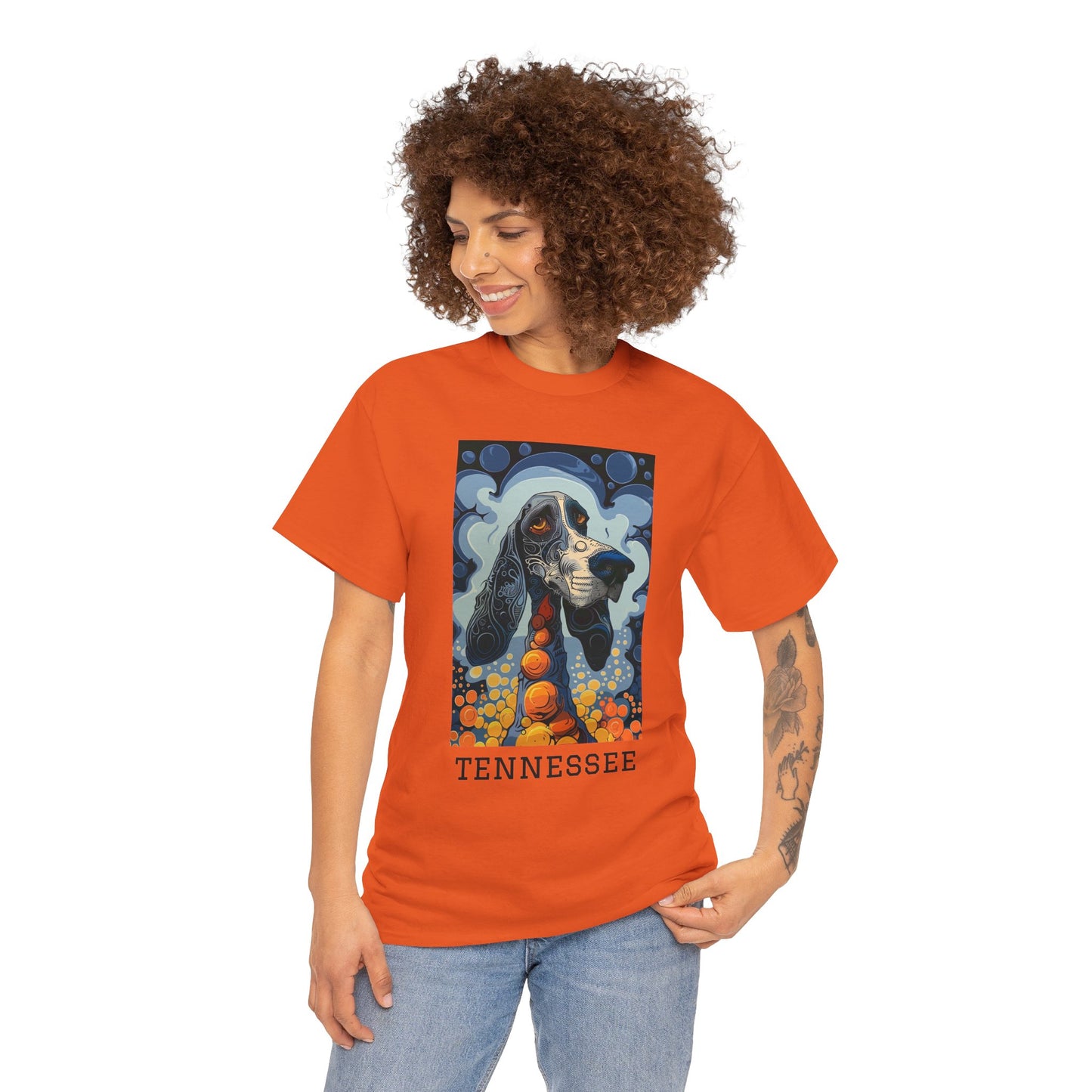 Tennessee 01F - Unisex Heavy Cotton Tee - Image on the Front