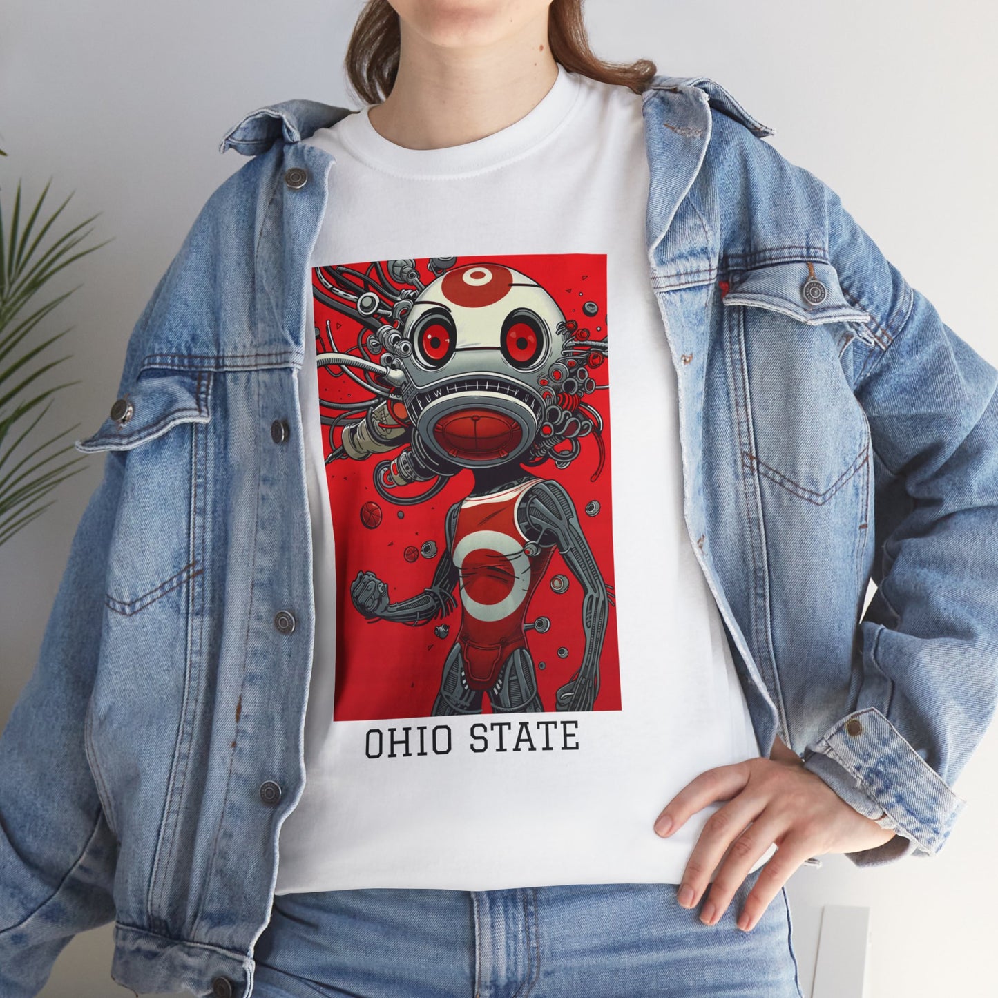 Ohio State 01F - Unisex Heavy Cotton Tee - Image on the Front
